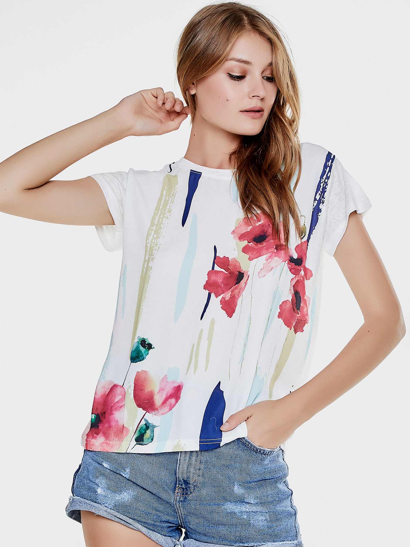 Футболка Принт цветы TW1701 | фото 1