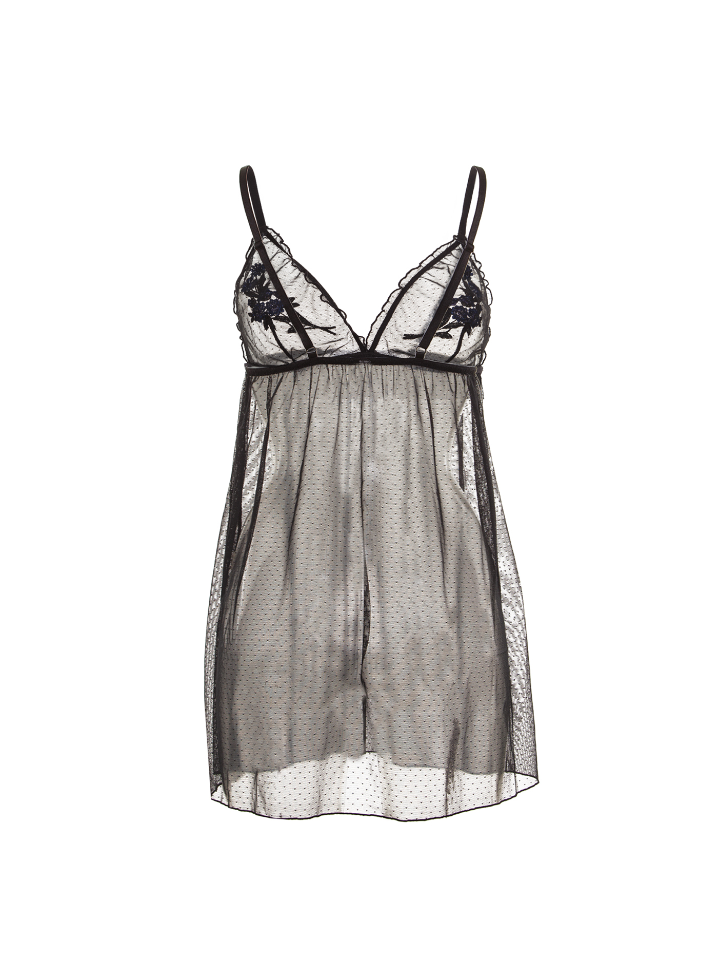 Сорочка на бретелях Черный MISS-5 | фото 4