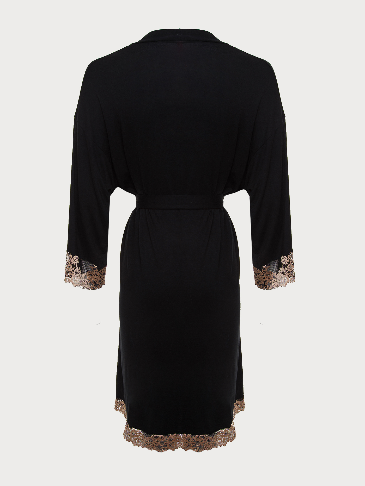 Халат Черный/бежевый 2959F3504L | фото 5