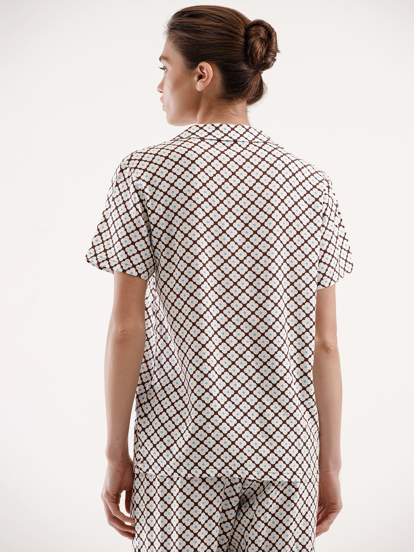 Пижамный топ Принт геометрия PAR-04 | фото 3