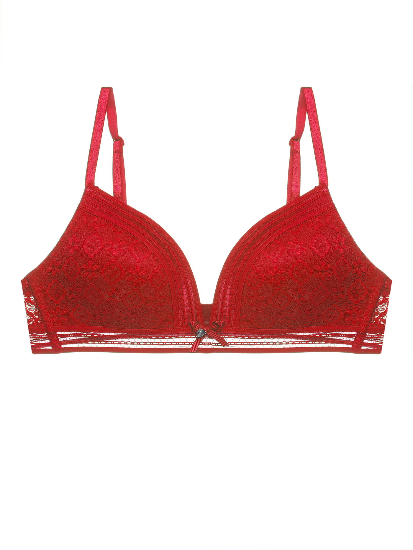 Бюстгальтер треугольник t-shirt Насыщенный красный BR-12178 | фото 4