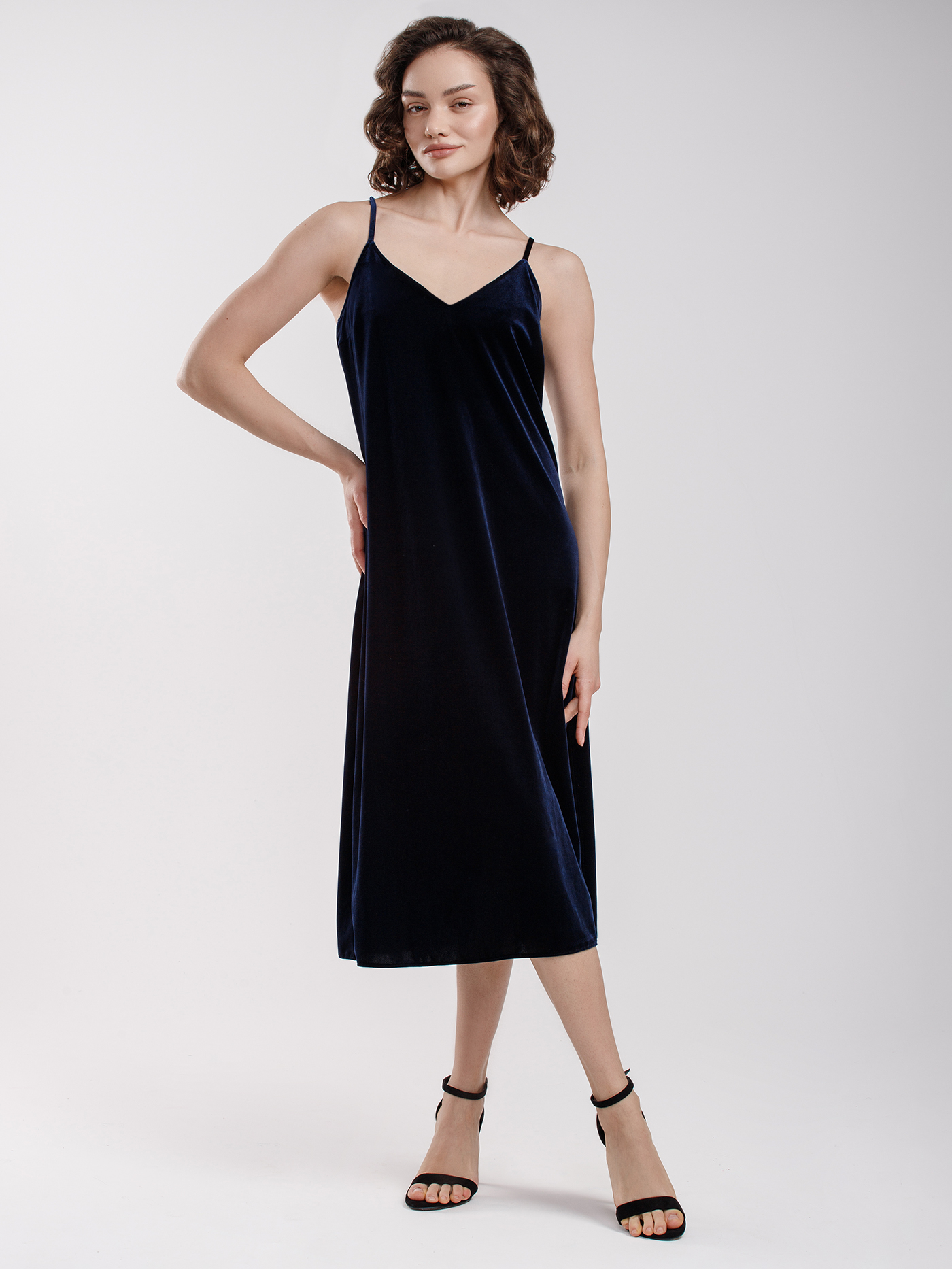 Платье длинное Синий 2990F3818 | фото 1