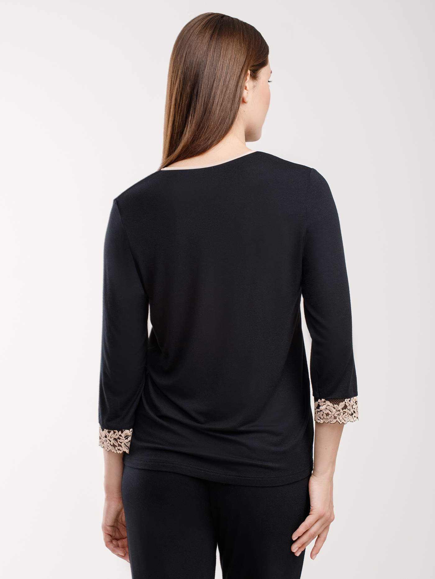 Футболка Черный/бежевый 2959F3432L | фото 2