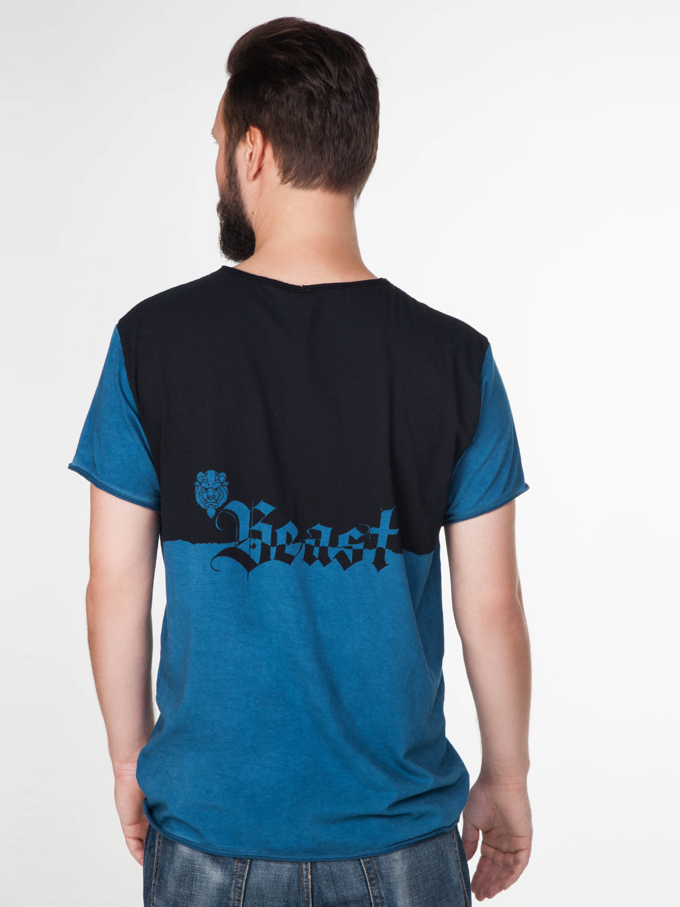 Футболка Черный с синим 3261b | фото 2