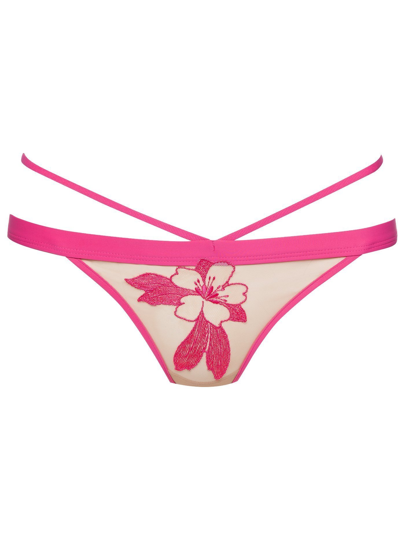 Трусы стринг Розовый с бежевым 2223F2100_1 | фото 3