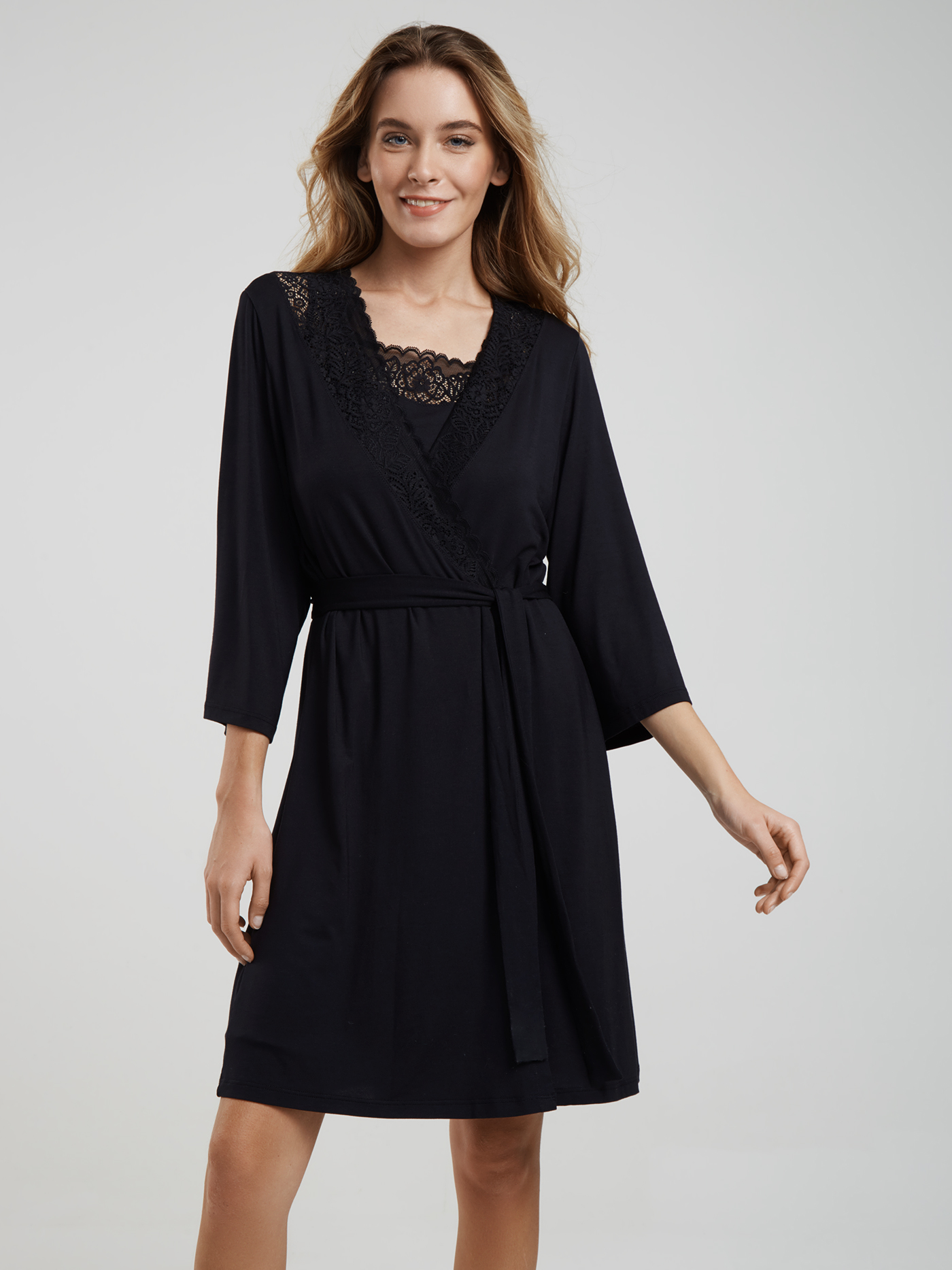 Халат Черный 2692F3504 | фото 1