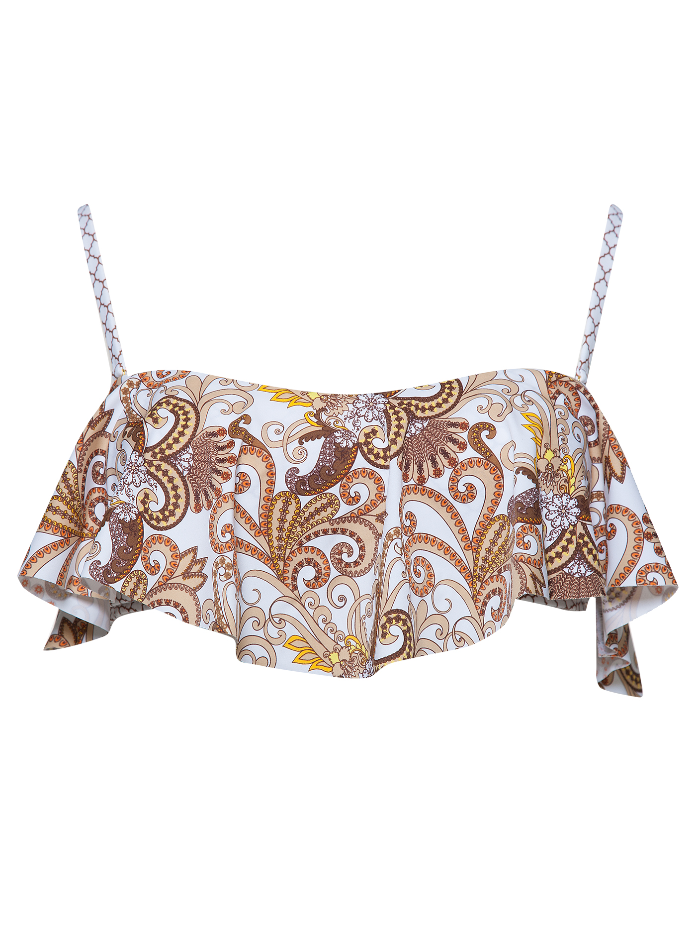 Лиф бандо Принт пейсли белый 2251S1801 | фото 3