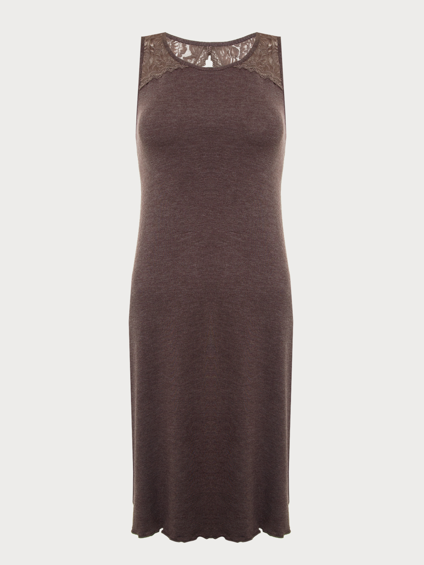 Сорочка на бретелях Кофейный 2855F3232 | фото 4