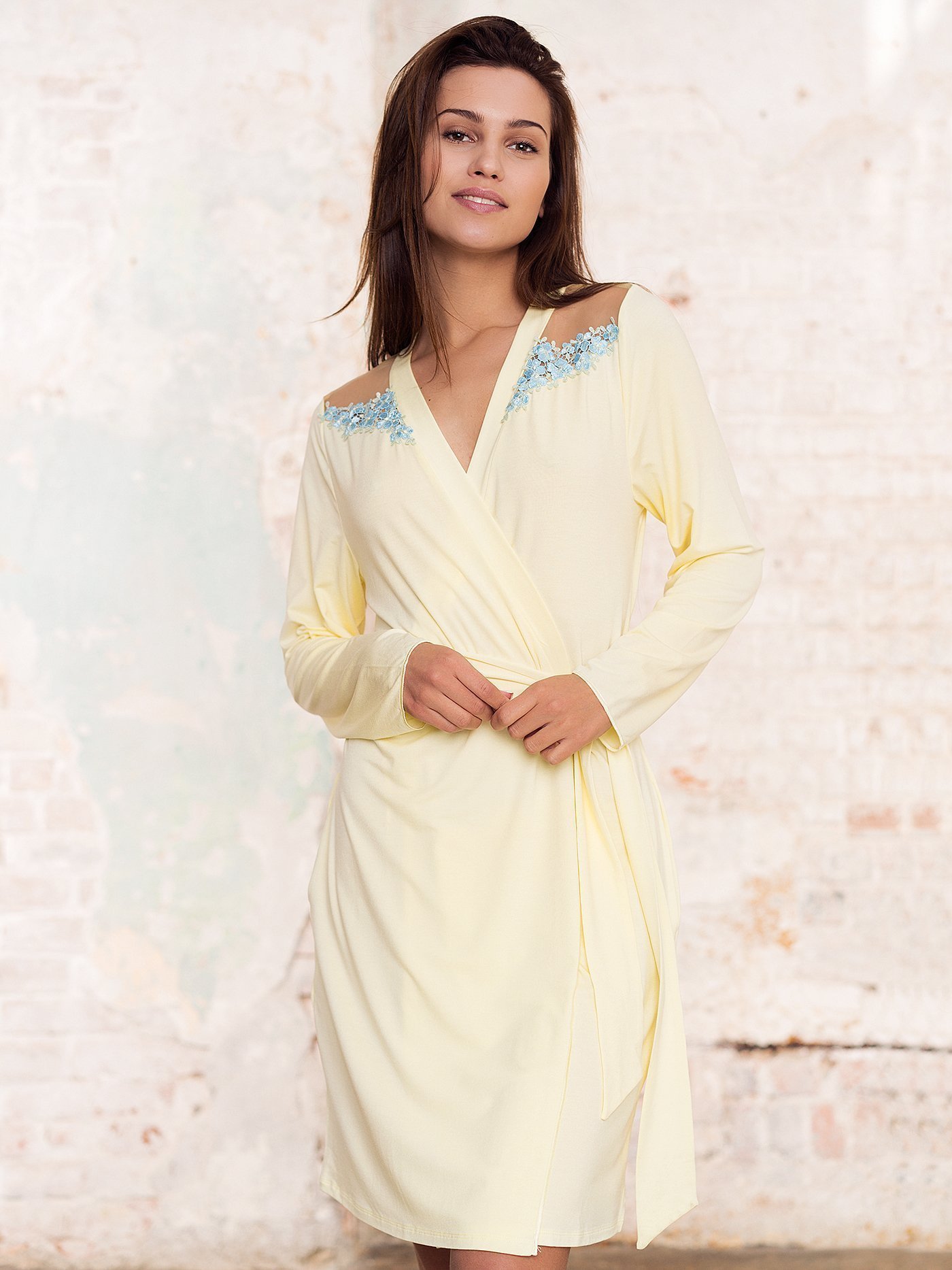 Халат Бледно-желтый 9520А | фото 1