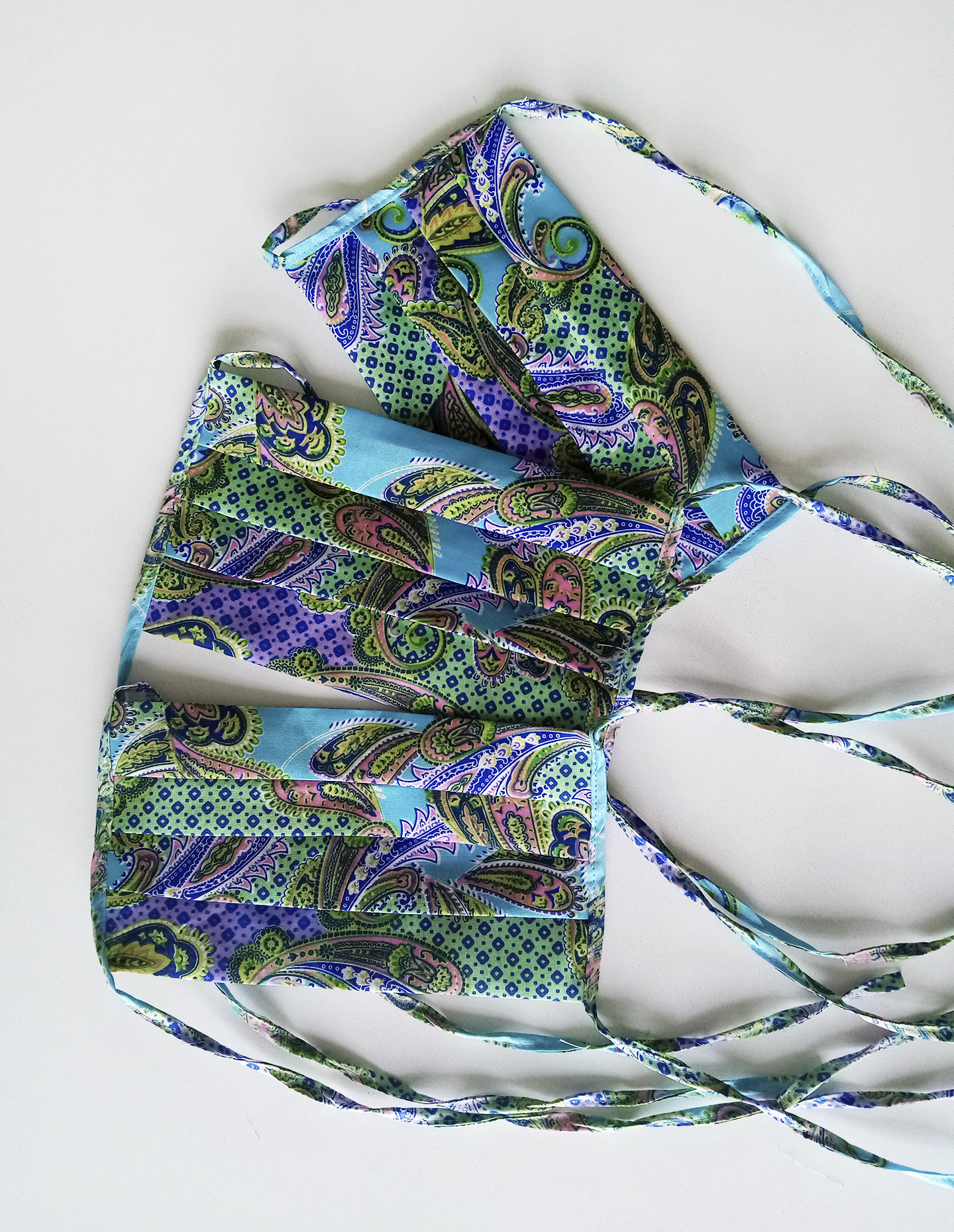 Маска защитная набор 3 шт. Принт огурцы 2793F9302_N3 | фото 1