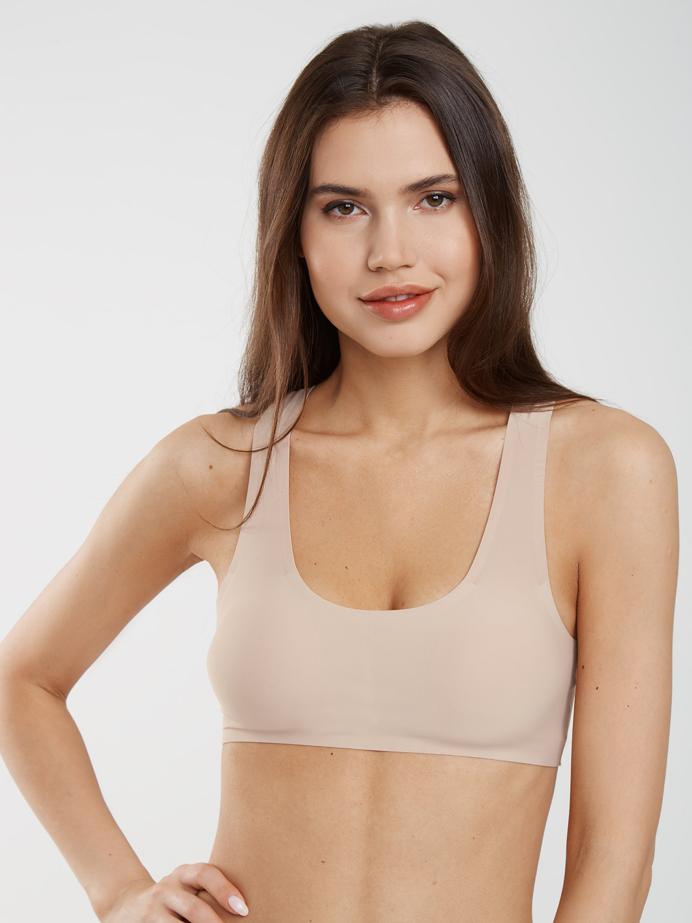 Бюстгальтер мягкий топ Бежевый 6009 | фото 1