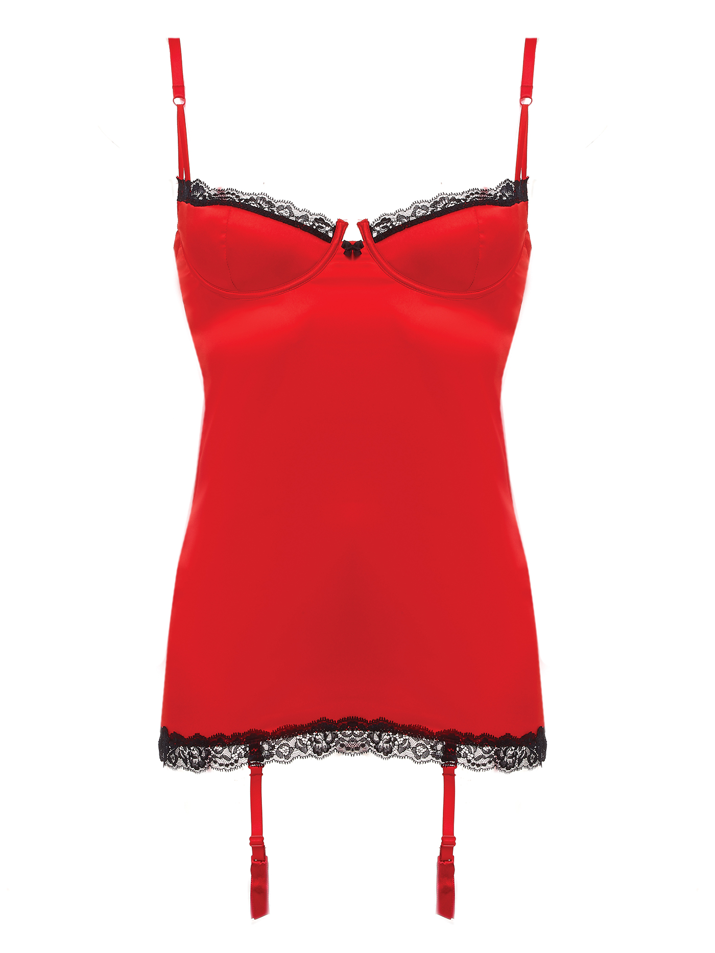 Сорочка на бретелях Яркий красный 2454F3215 | фото 3