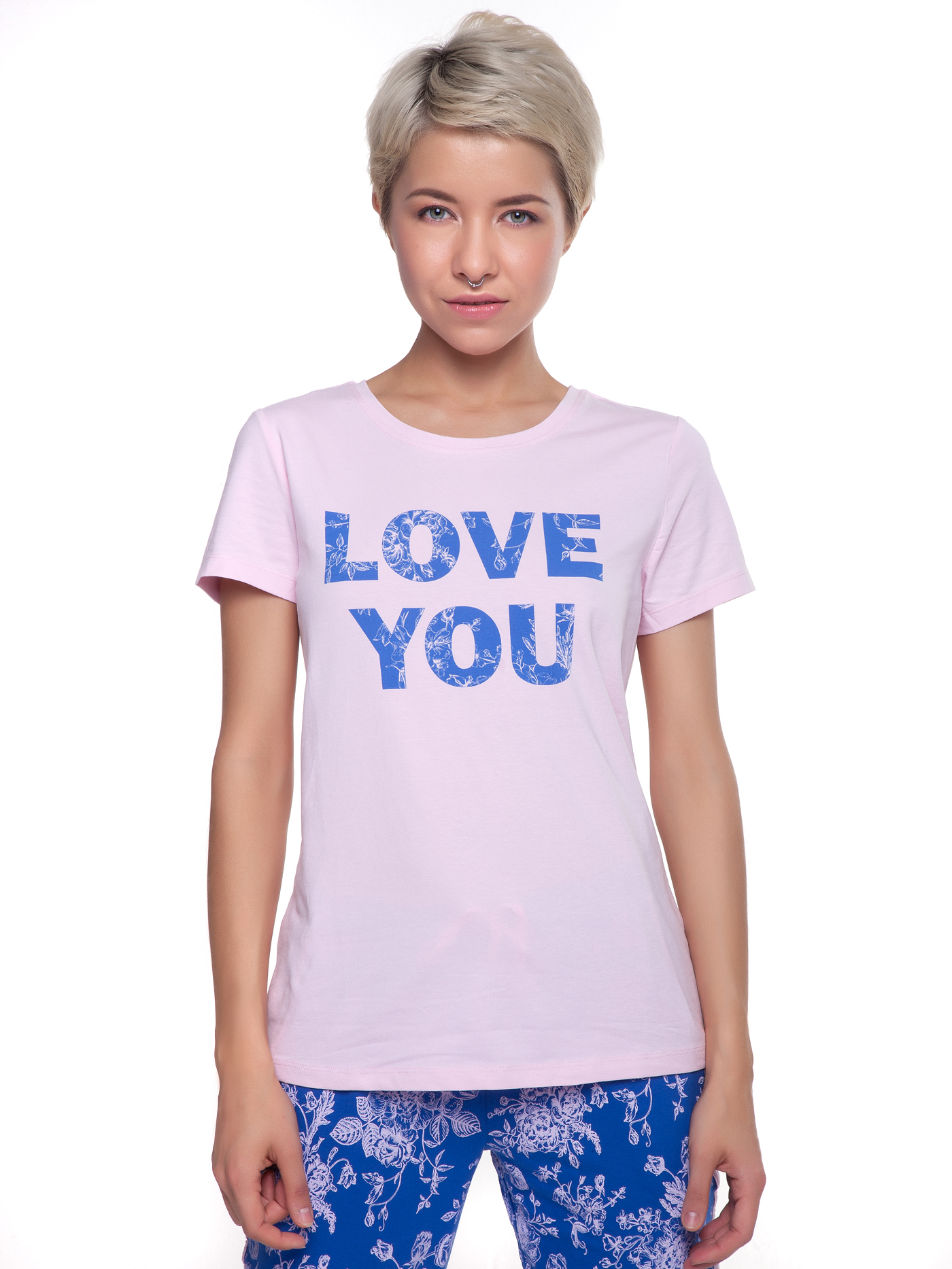 Футболка Розовый принт NO-3 | фото 1