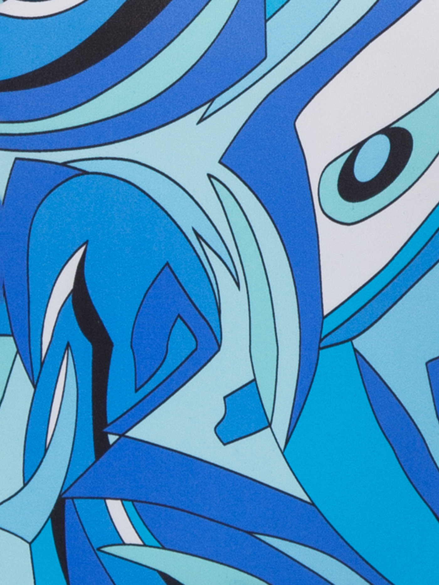 Купальник слитный с мягкой чашкой Принт голубой SBR0909 | фото 2