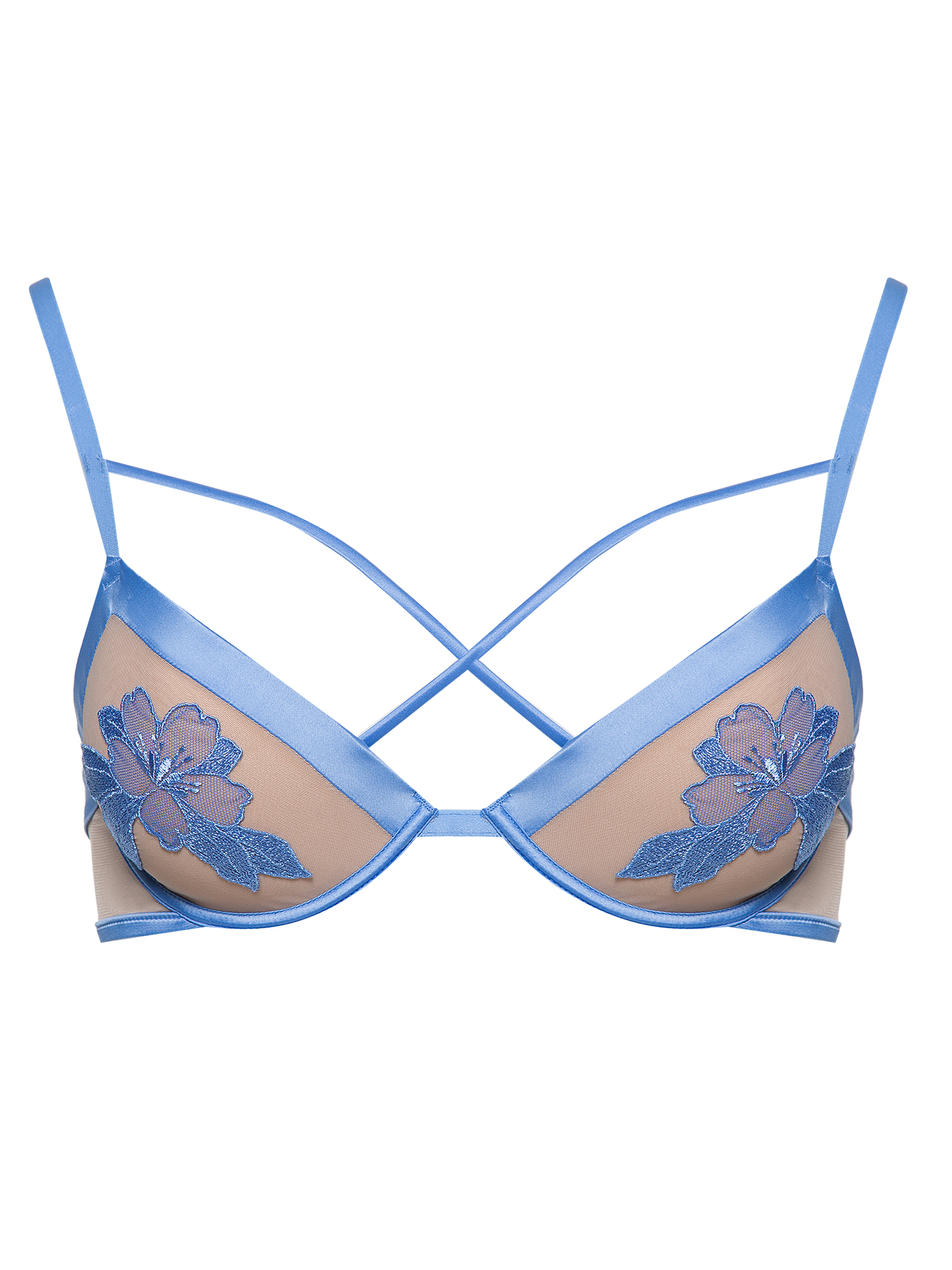 Бюстгальтер push-up Голубой с бежевым 2401F1124 | фото 3