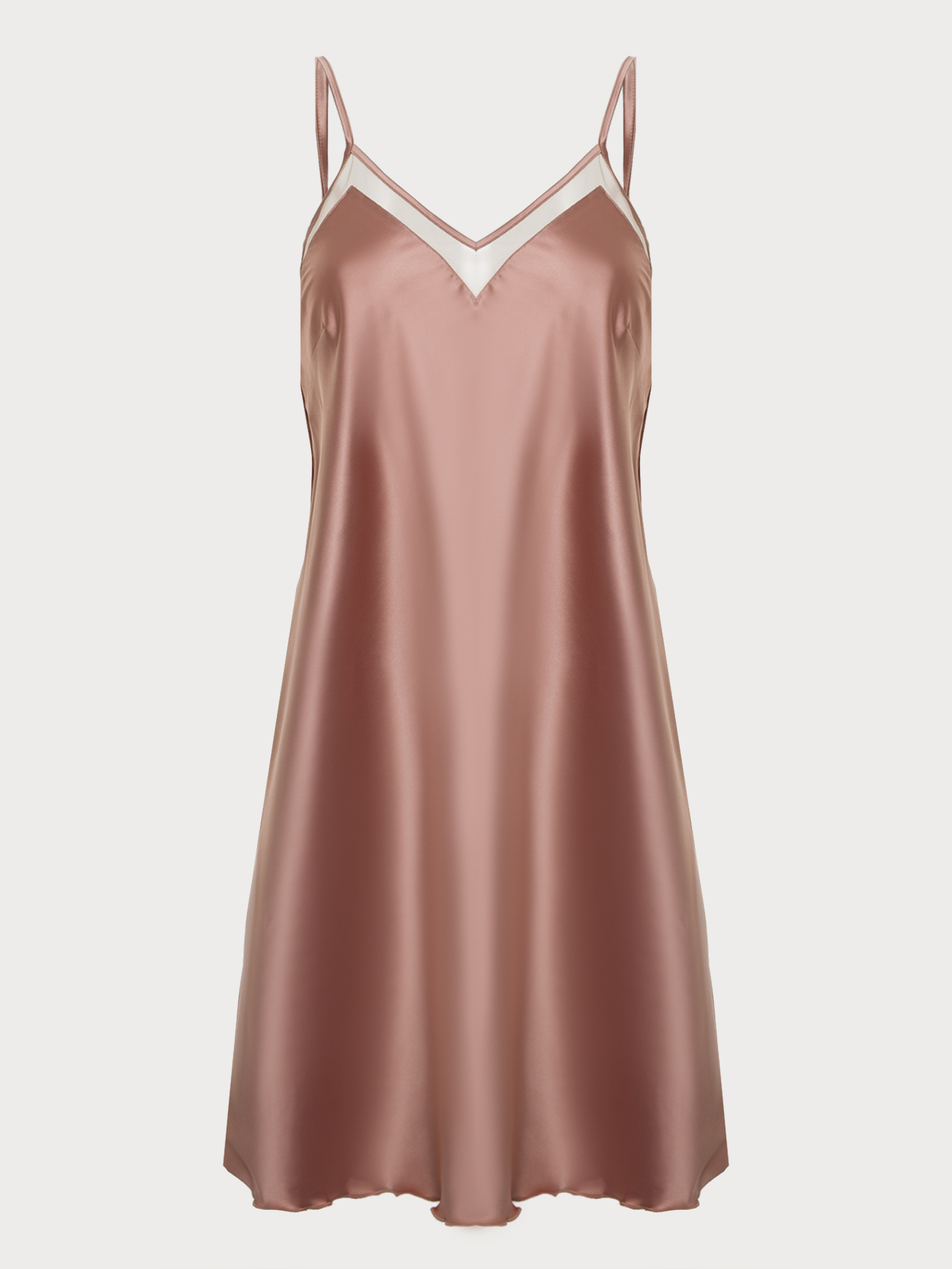 Сорочка на бретелях Бежевый 2831F3207 | фото 4