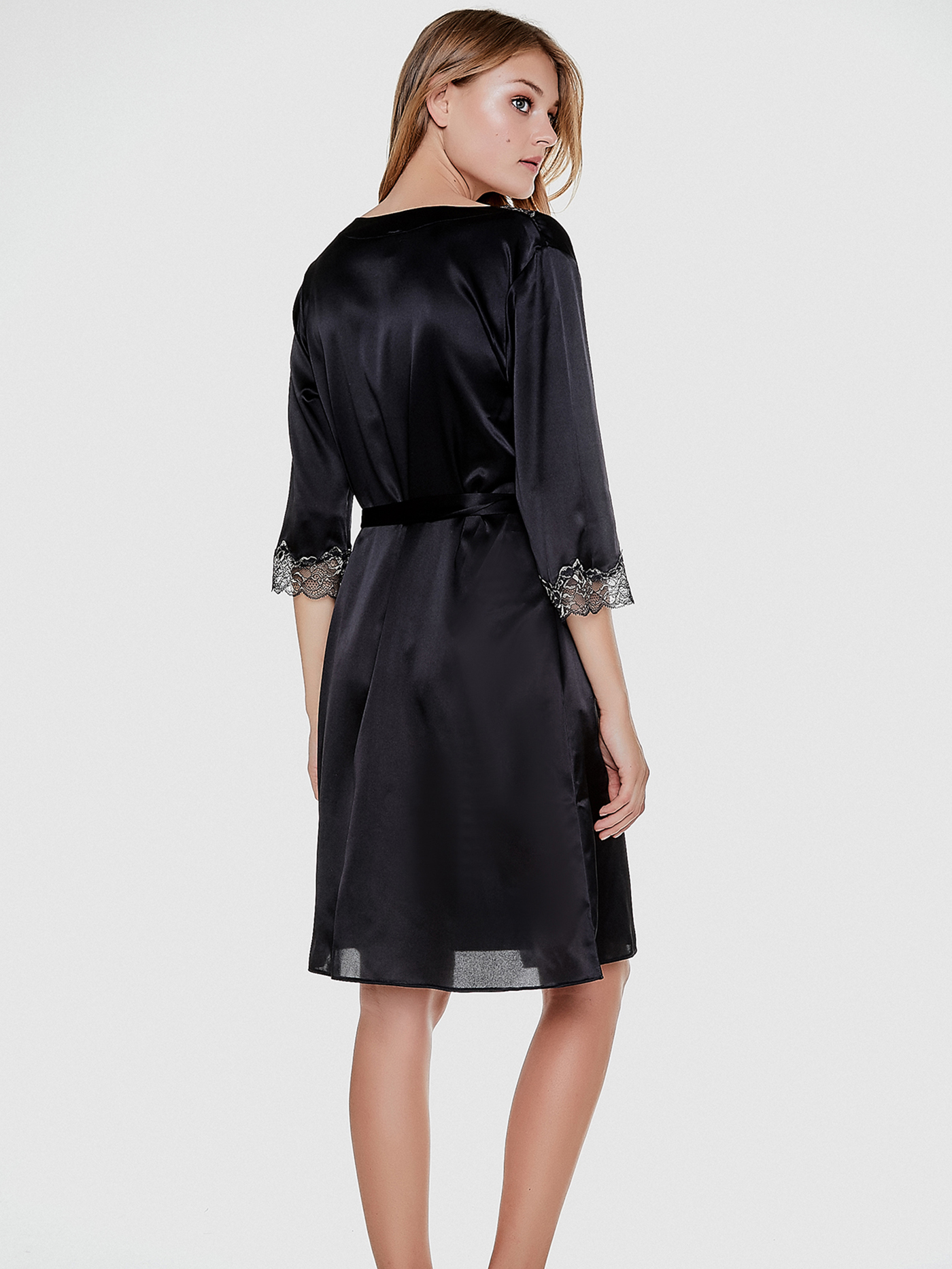 Халат Черный 2561F3505 | фото 2