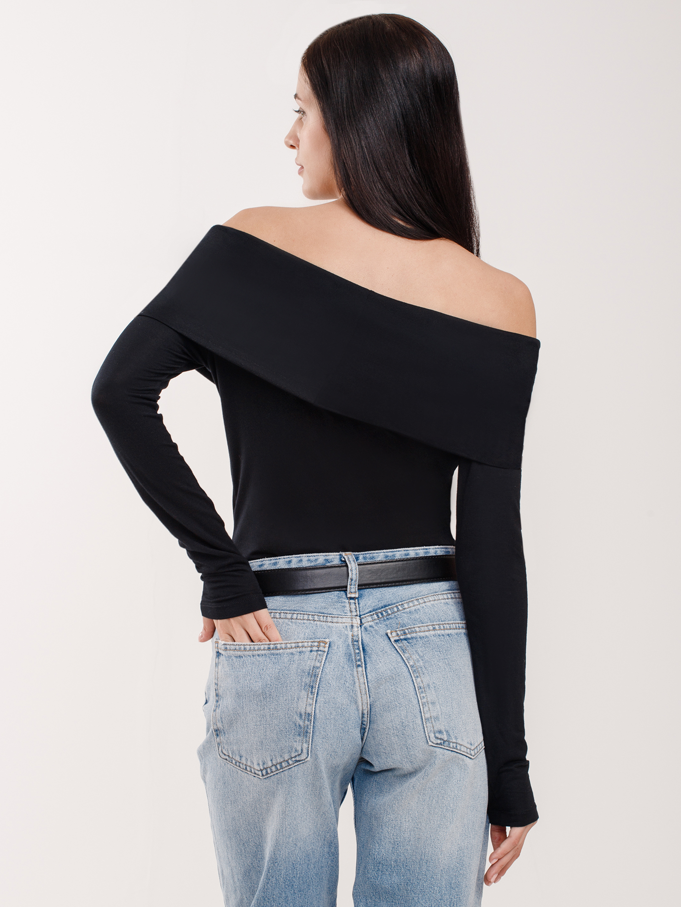 Лонгслив Черный 2849F3433 | фото 2