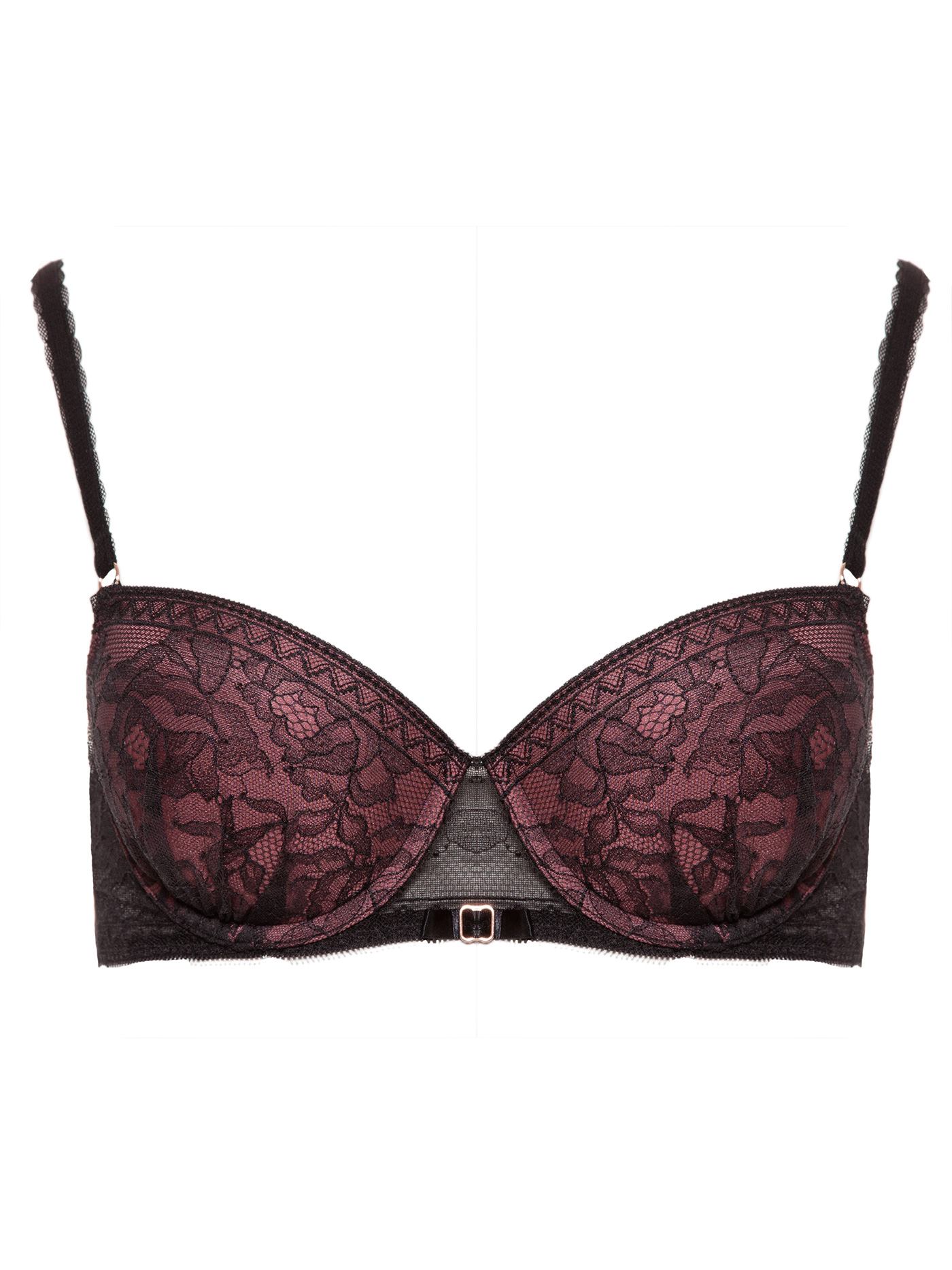 Бюстгальтер push-up Бордовый 1079478 | фото 3