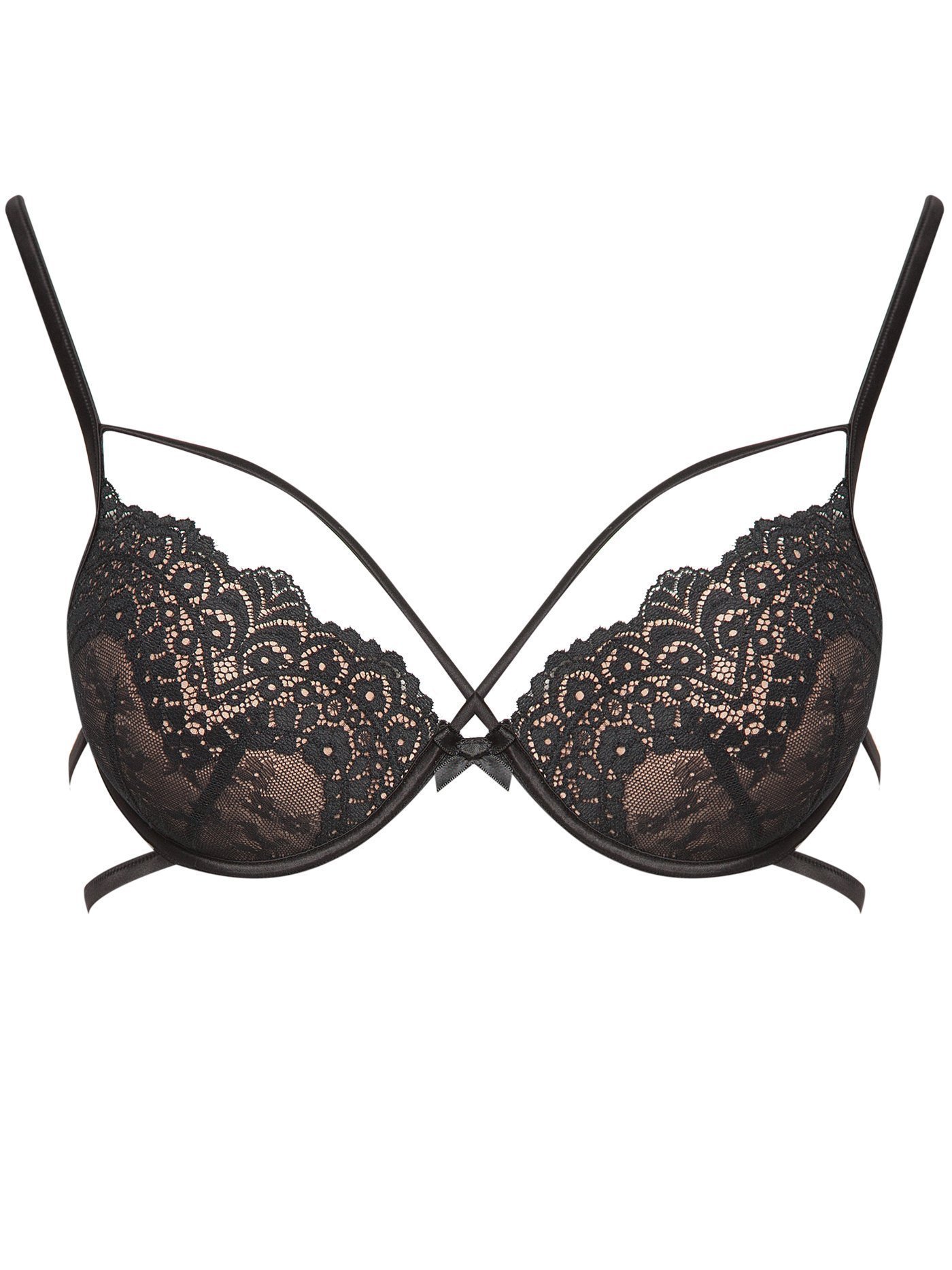 Бюстгальтер push-up Черный с бежевым 2213F1124_1 | фото 3