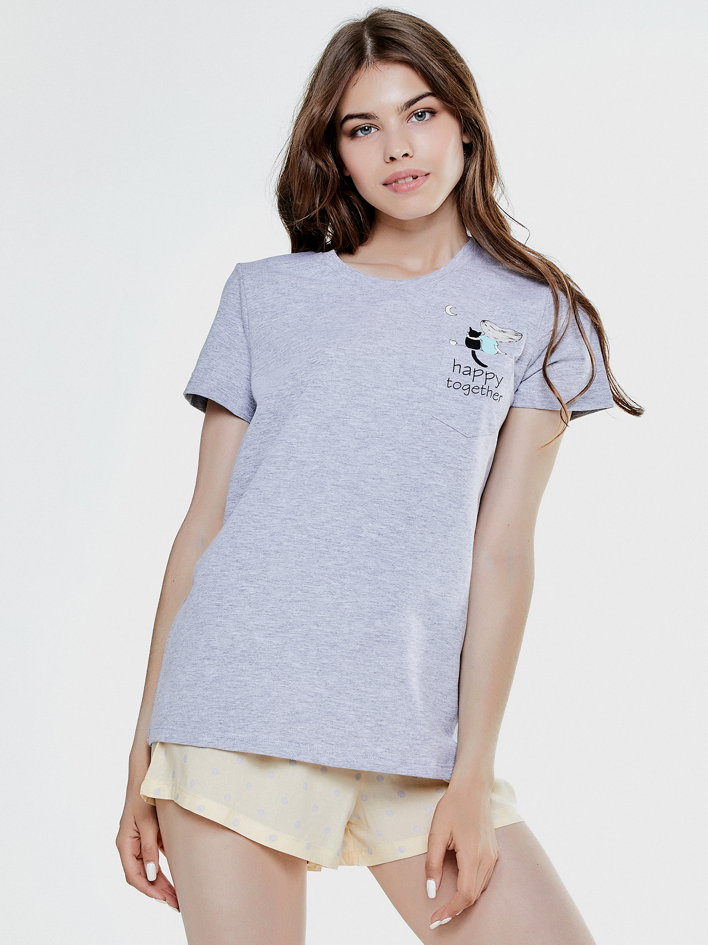 Футболка Серый с желтым BEL-1 | фото 1