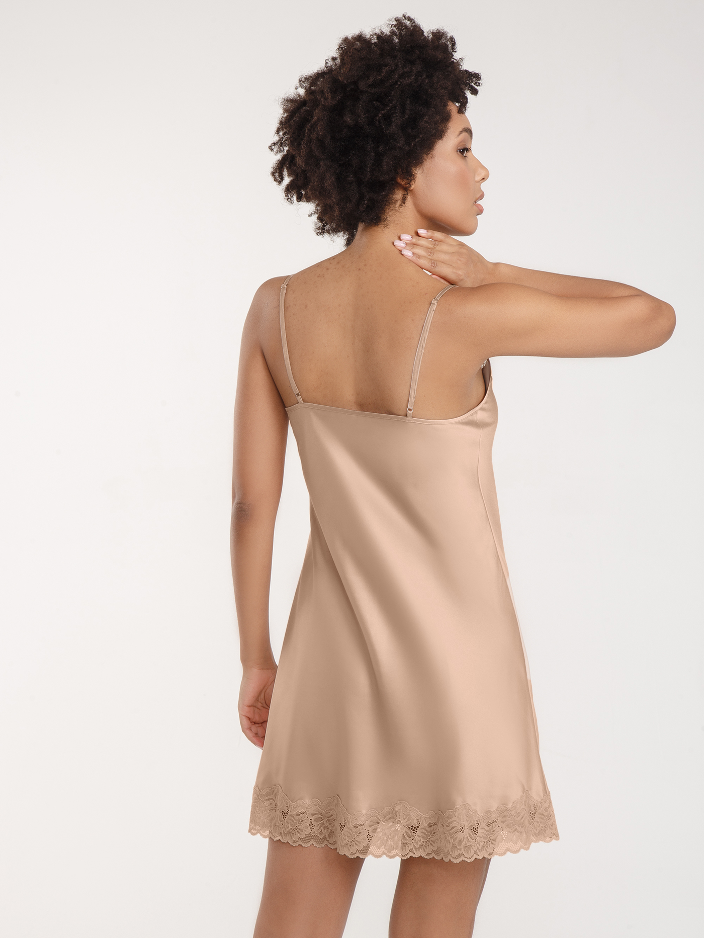 Сорочка на бретелях Латте СH-3-2021 | фото 3