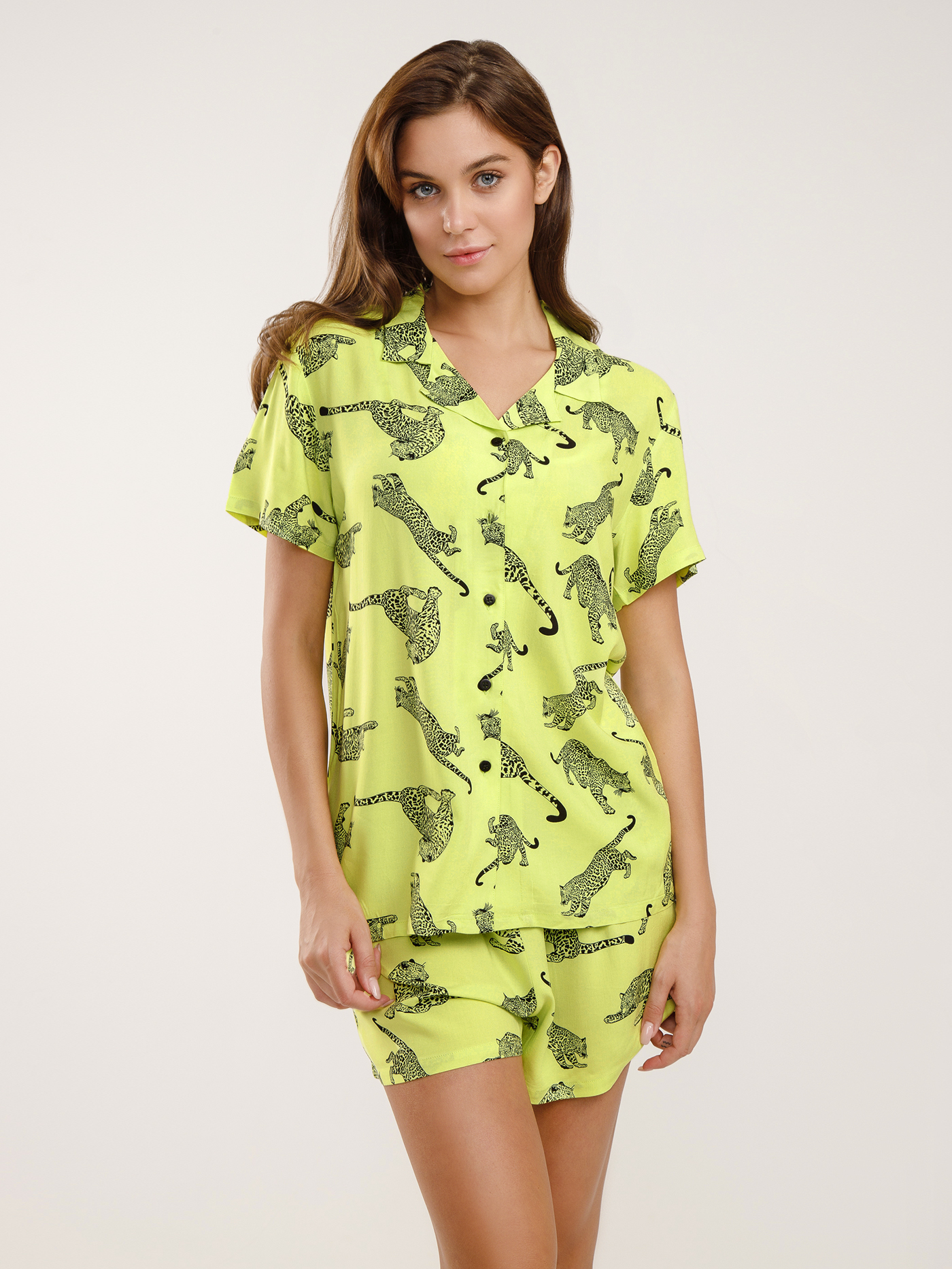 Пижамный топ Неоновый желтый PAR-04 | фото 2