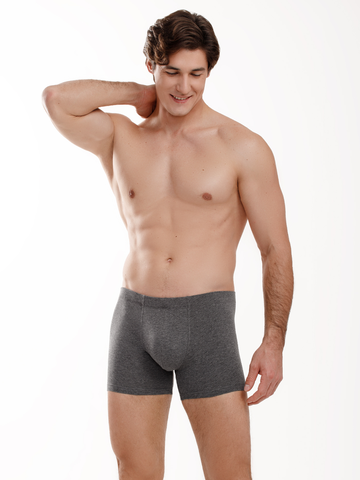 Трусы боксеры мужские Серый 3030F6302_1 | фото 1