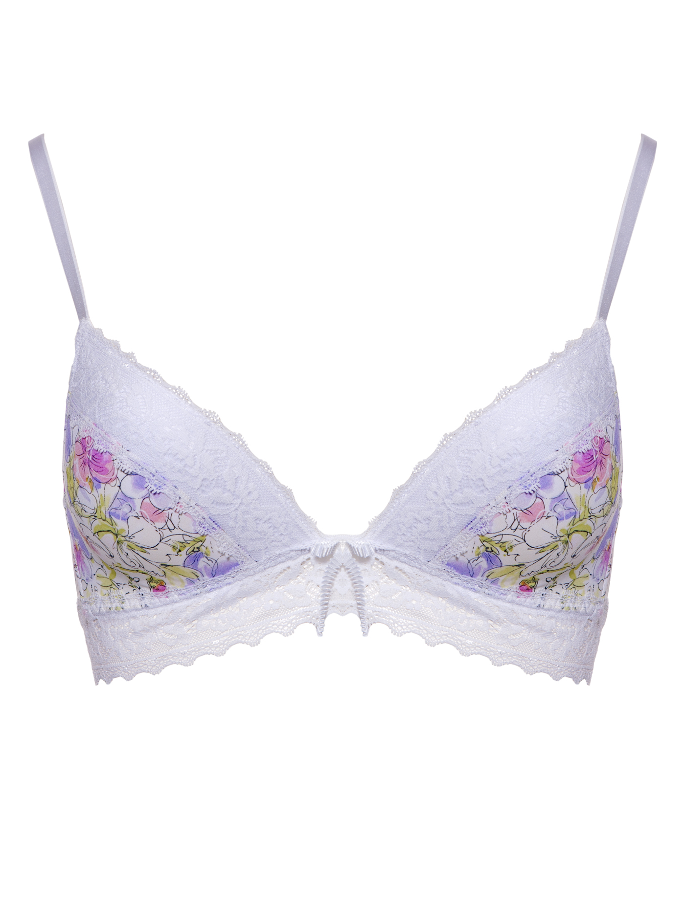 Бюстгальтер треугольник t-shirt Принт цветы MOU-12168 | фото 3