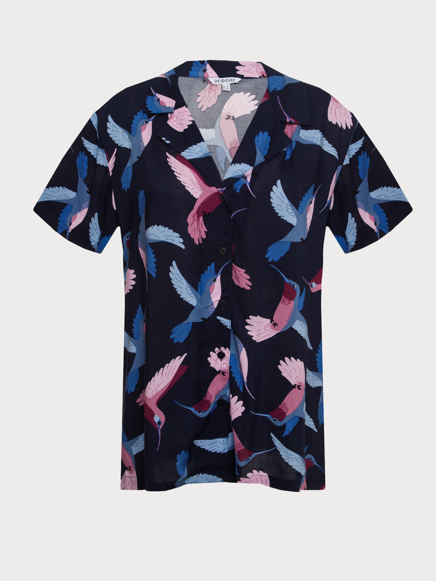 Пижамный топ Принт синий PAR-04 | фото 6