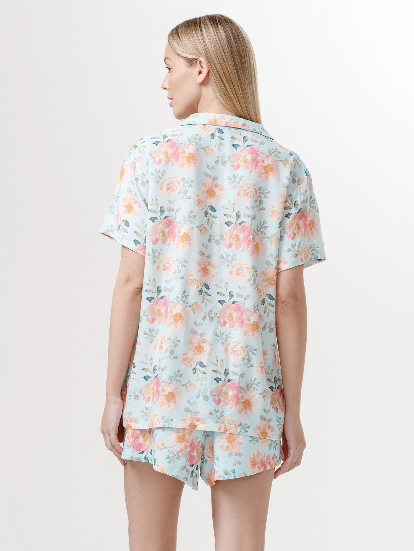 Пижамный топ Принт пионы PAR-04 | фото 2