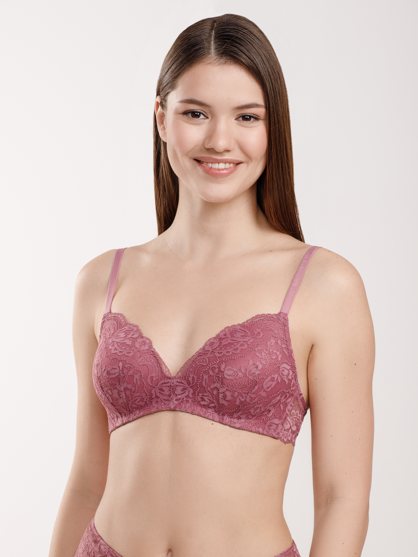 Бюстгальтер треугольник t-shirt Пыльная роза 2940F1401 | фото 3