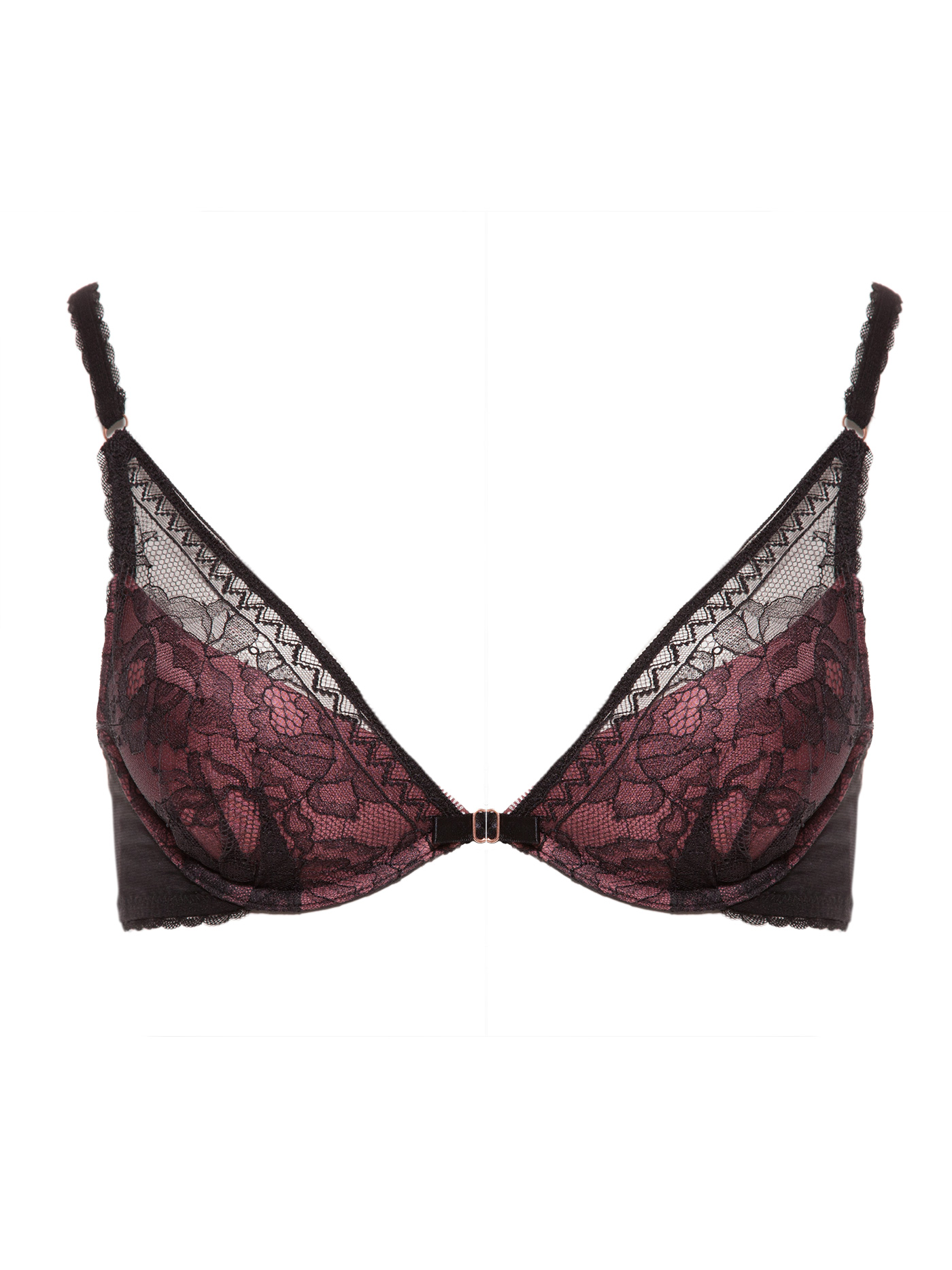 Бюстгальтер треугольник t-shirt Бордовый 1779478 | фото 3