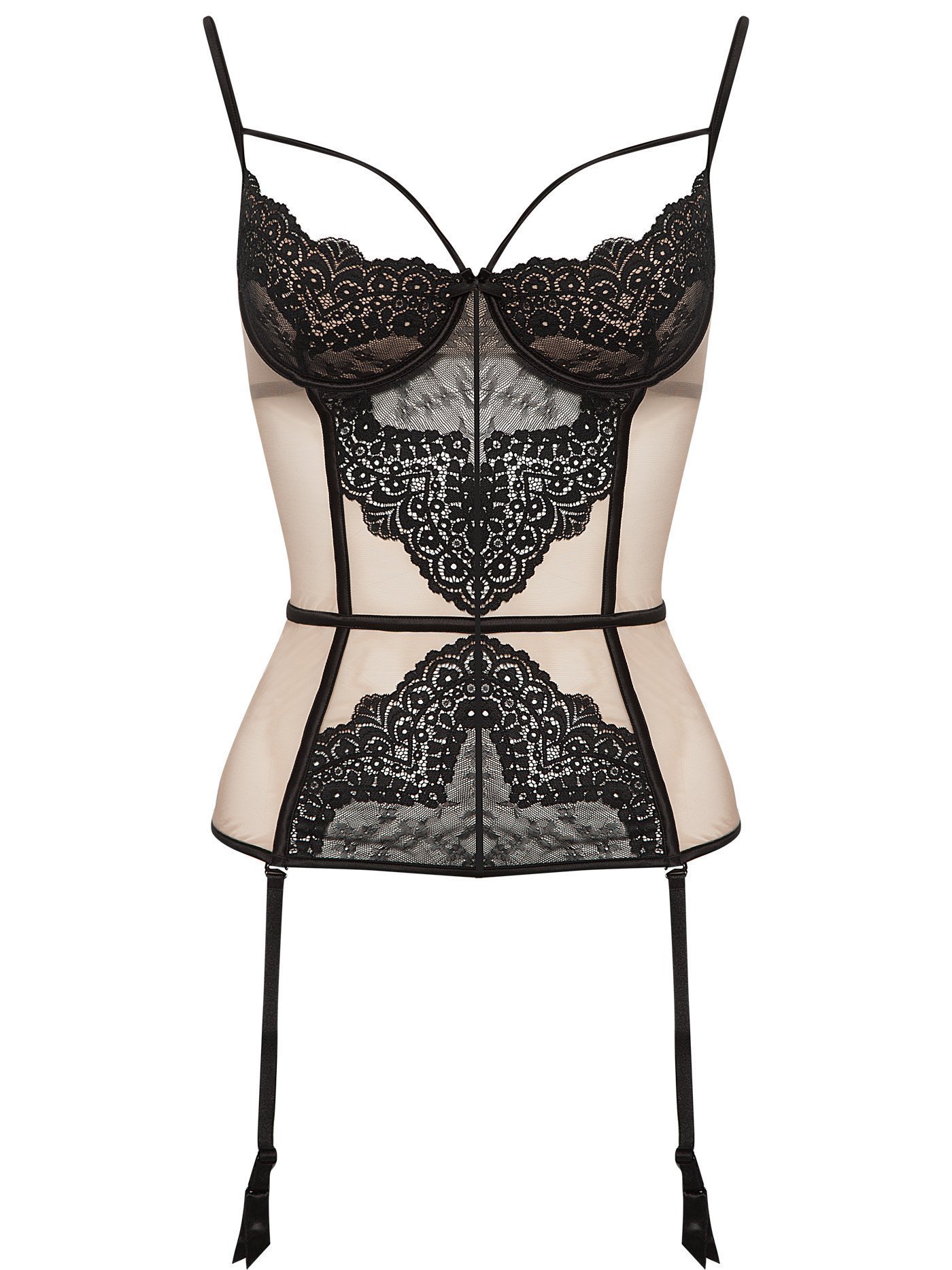 Корсет Черный с бежевым 2213F3309_1 | фото 3