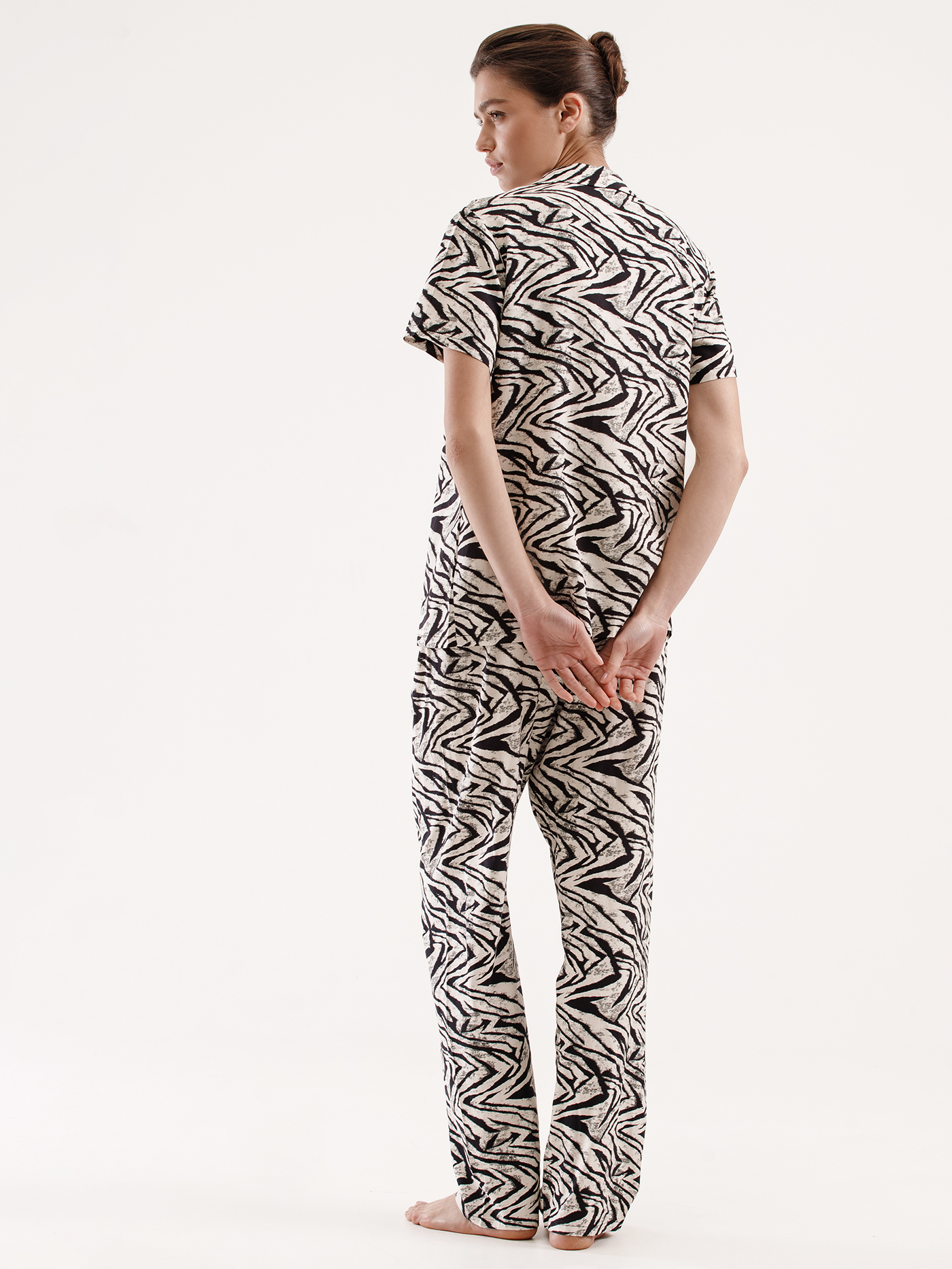 Пижамный топ Принт зебра PAR-04 | фото 5
