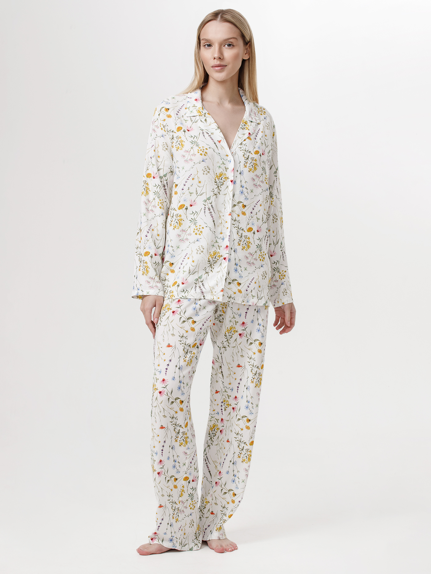 Брюки Принт ботаника PAR-01 | фото 1