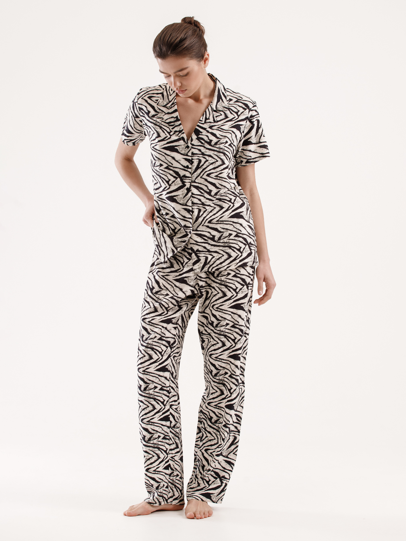 Брюки Принт зебра PAR-01 | фото 1