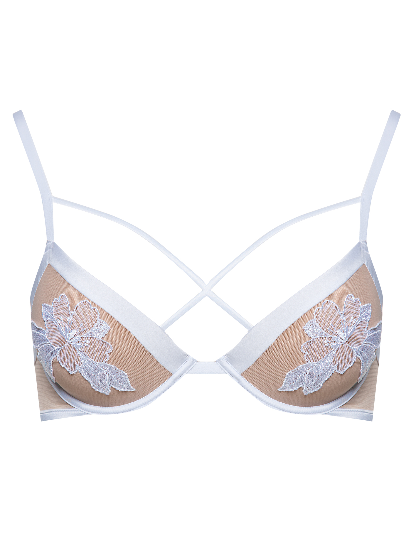 Бюстгальтер push-up Белый с бежевым 2401F1124 | фото 3