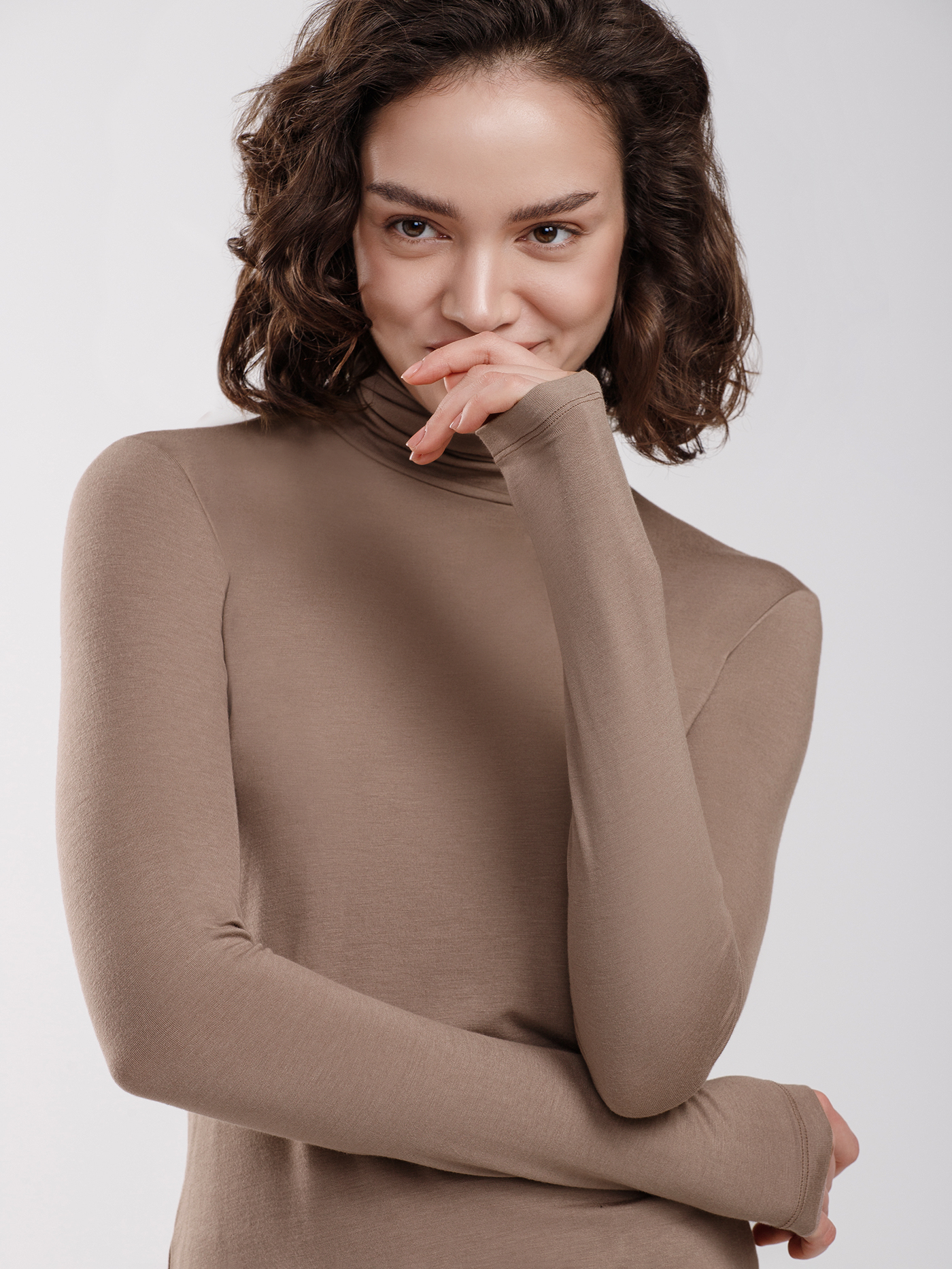 Водолазка Коричневый 2989F3423 | фото 1