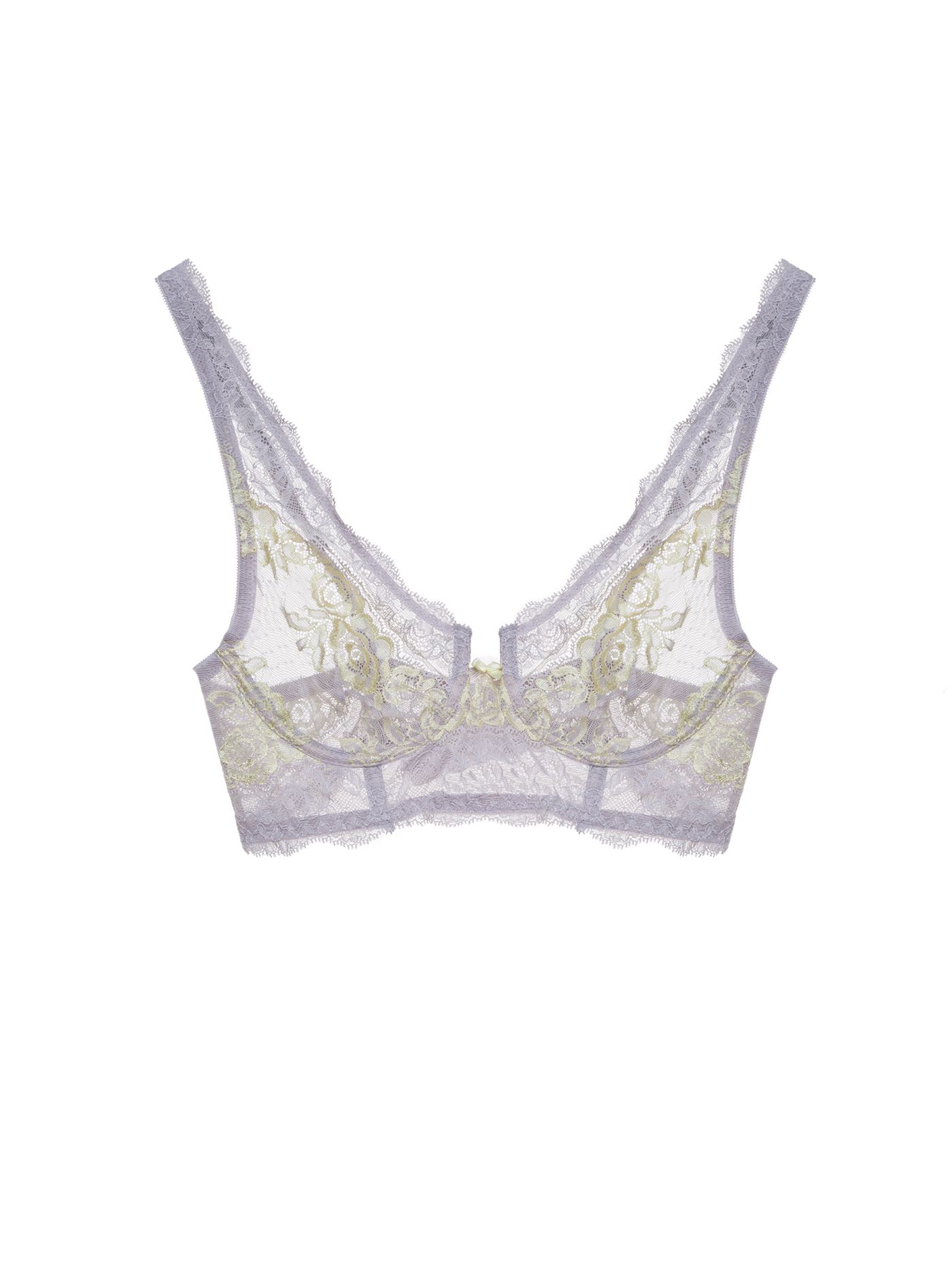 Бюстгальтер мягкий Серый с желтым 2415F1312 | фото 3