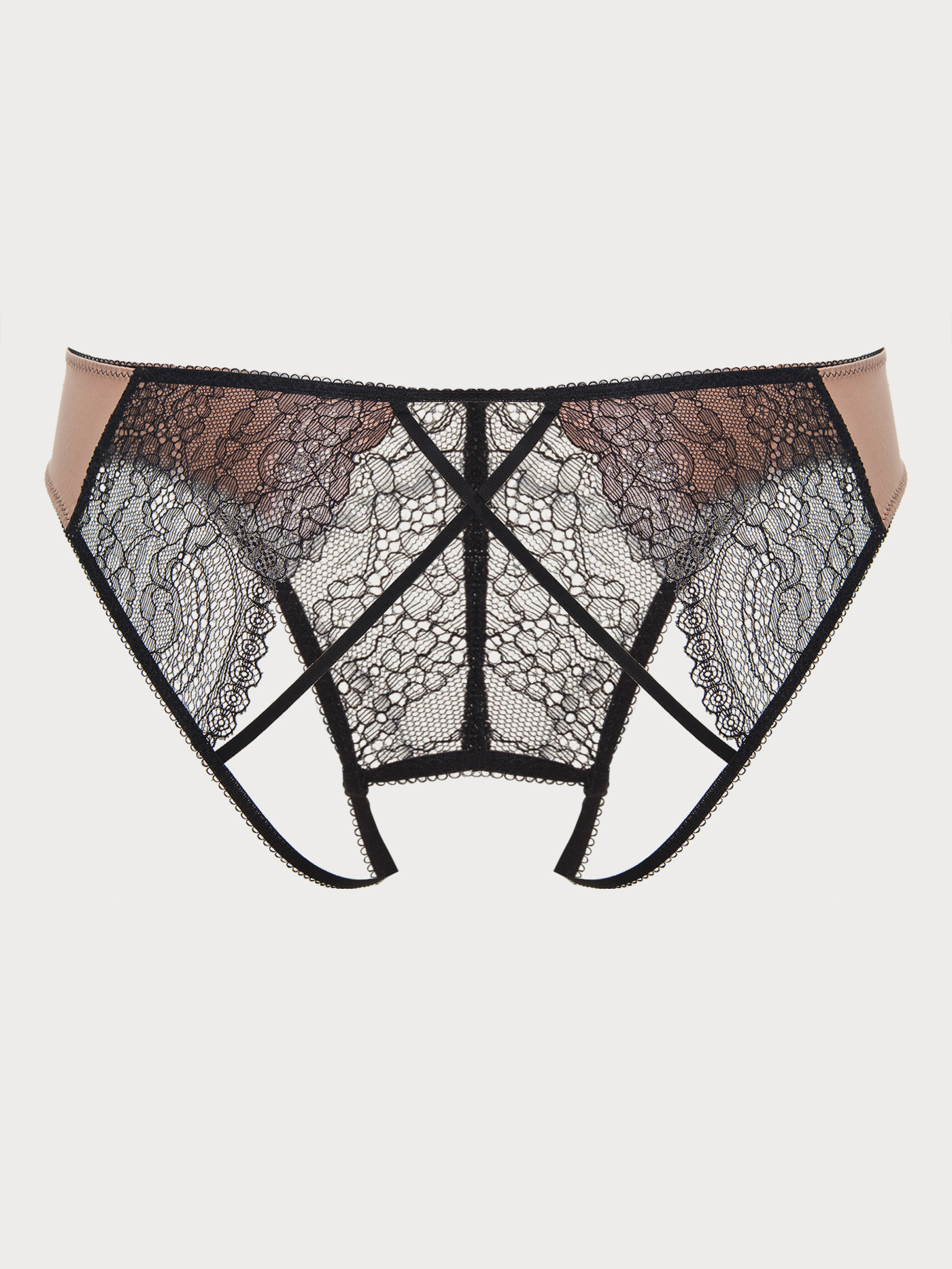 Трусы уверты Черный с бежевым 2840F2211 | фото 6