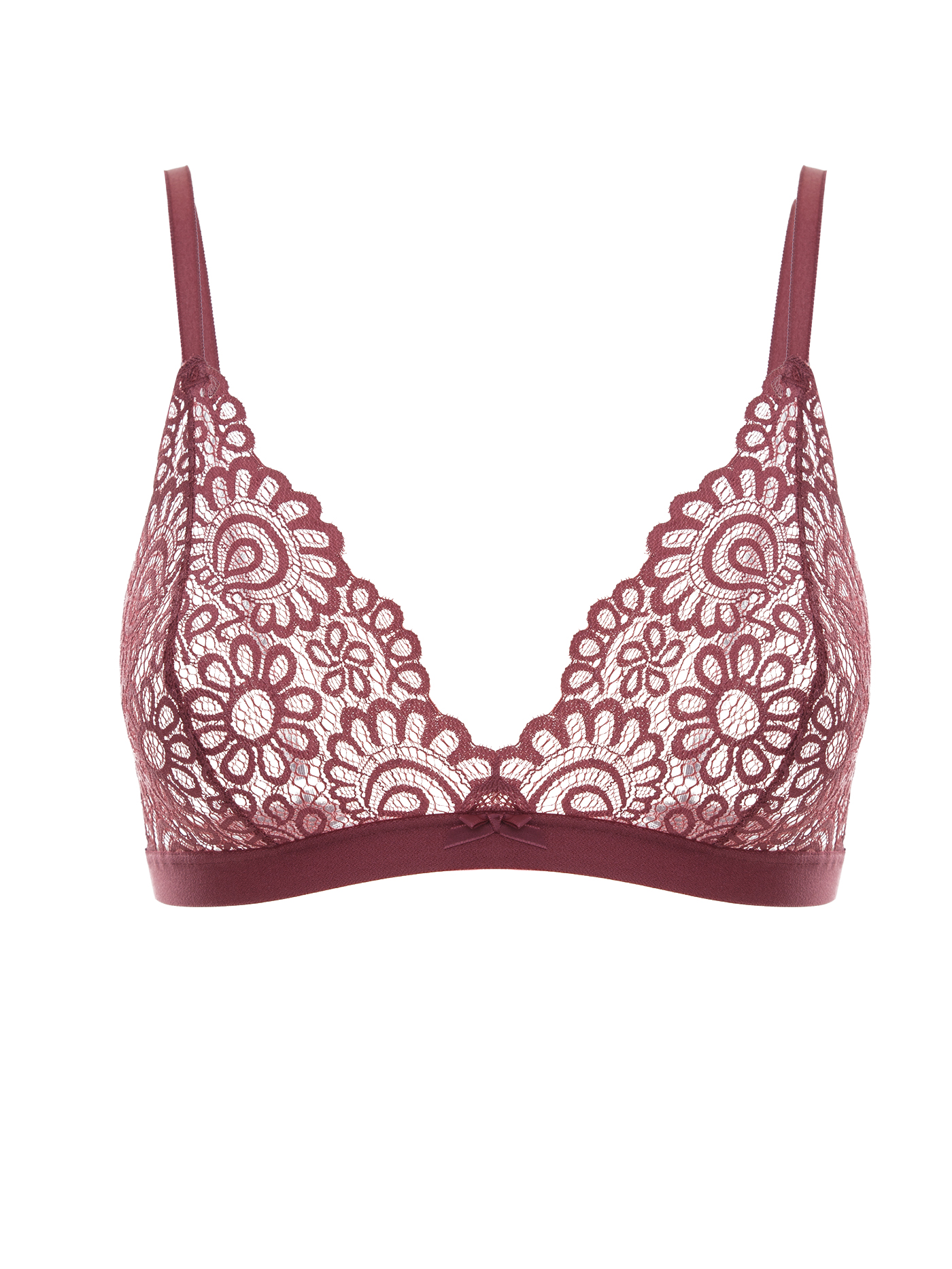 Бюстгальтер треугольник t-shirt Бордовый 2484F1419 | фото 4