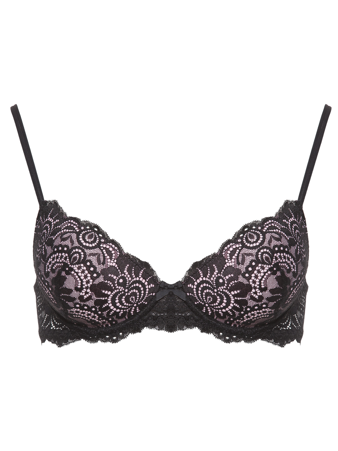 Бюстгальтер push-up Черный с розовым 2388F1125_U | фото 3
