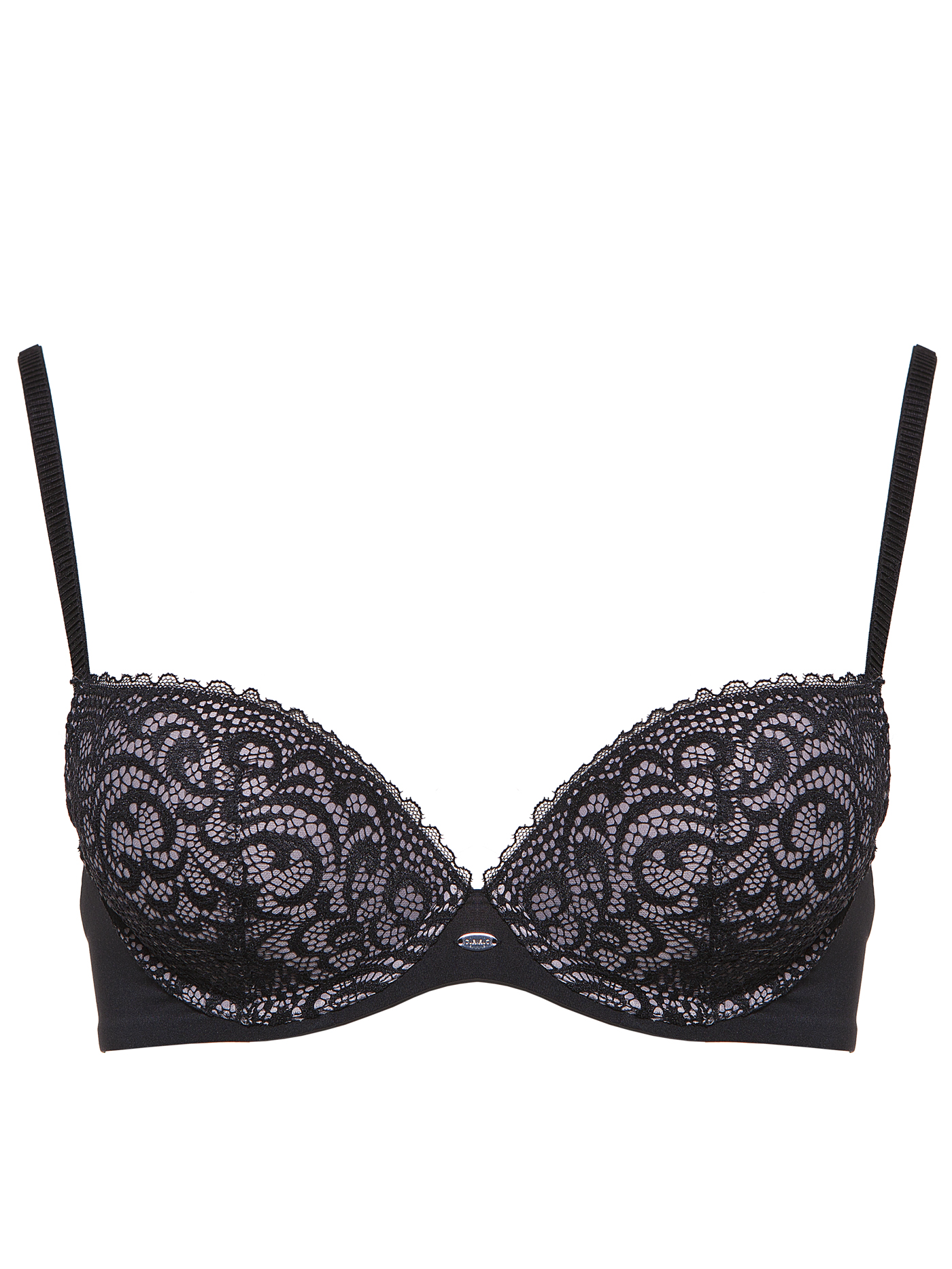 Бюстгальтер push-up Черный с бежевым 076EG1T049 | фото 3