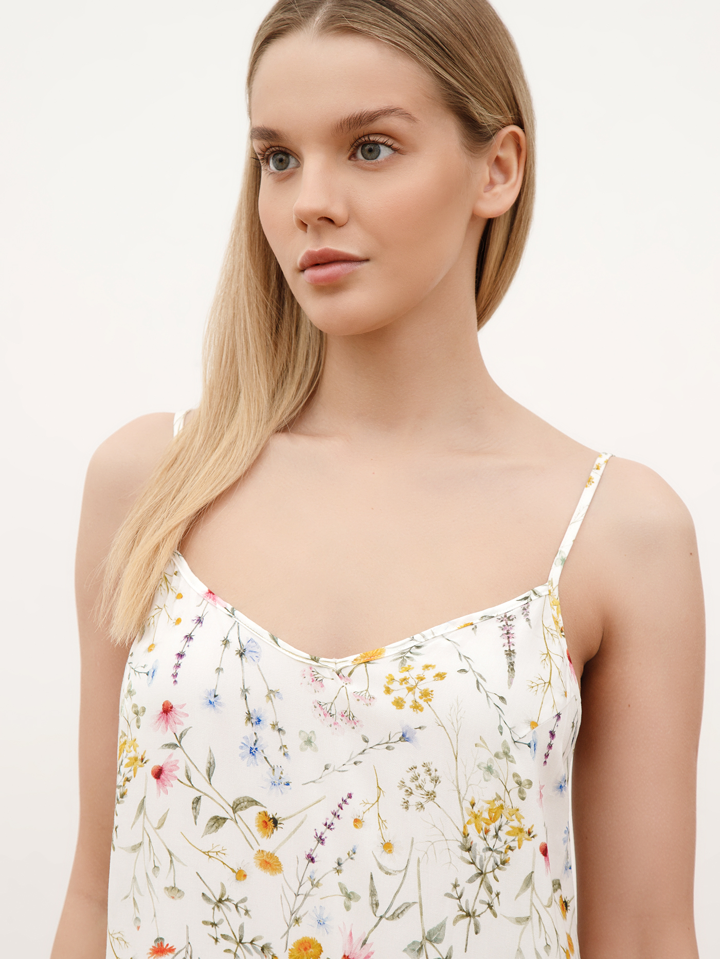 Сорочка короткая Принт ботаника PAR-07 | фото 3