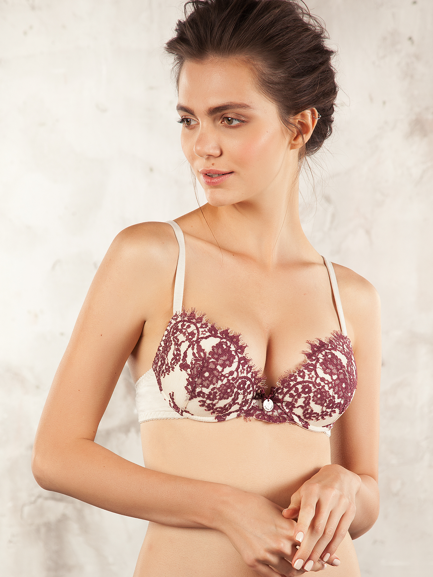 Бюстгальтер push-up Миндальный LA6F44 | фото 1