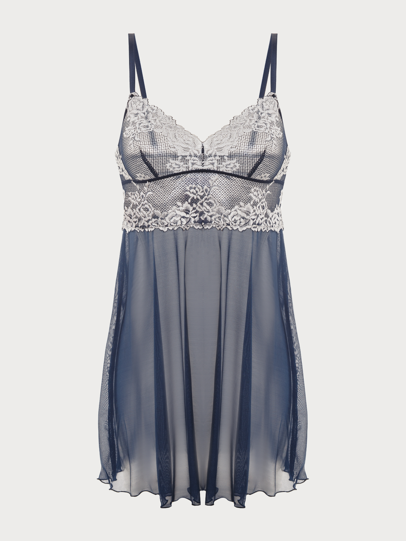 Сорочка на бретелях Синий 2868F3210 | фото 5