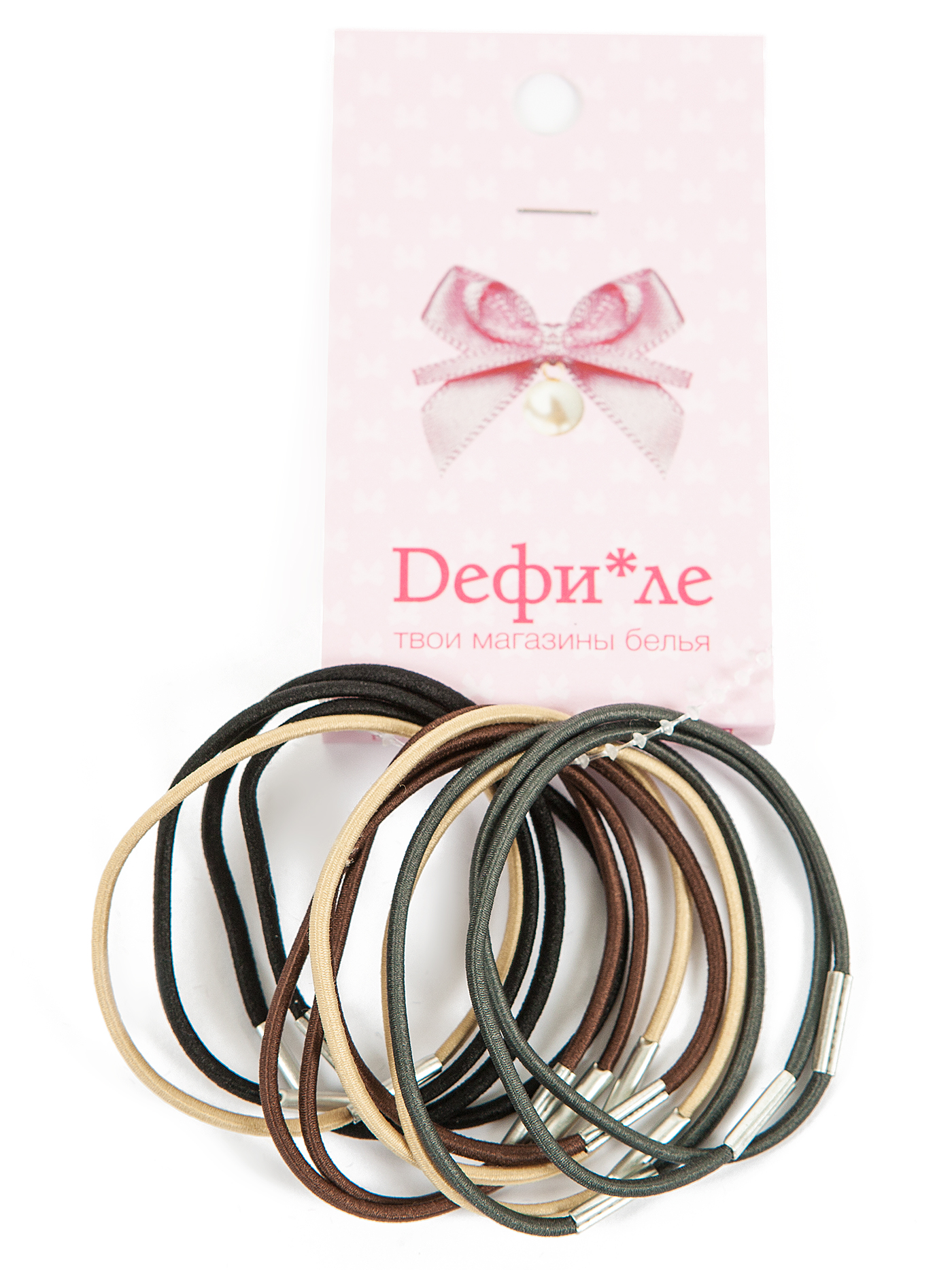 Резинка для волос Коричневый принт HE18 | фото 1