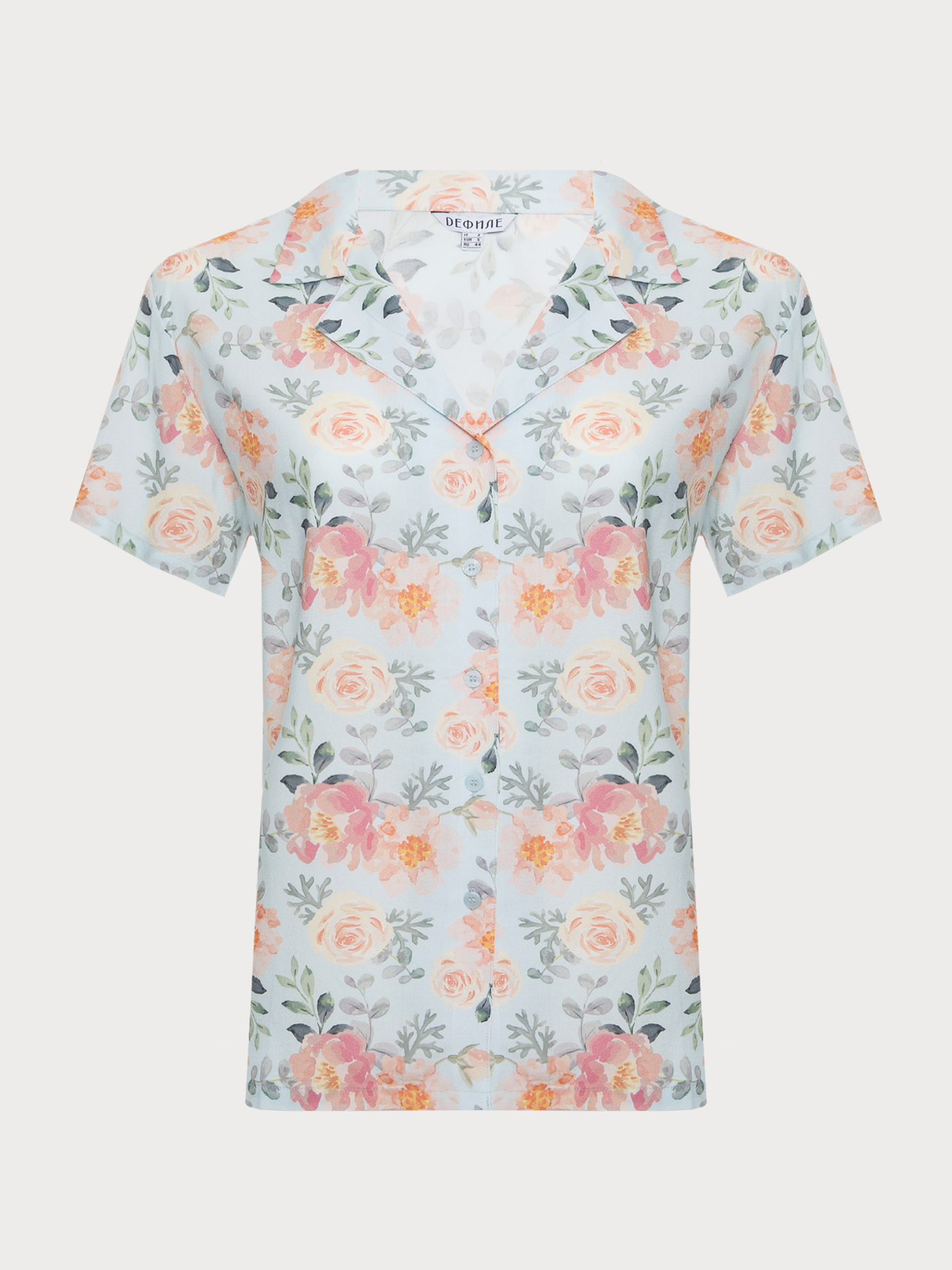 Пижамный топ Принт пионы PAR-04 | фото 6