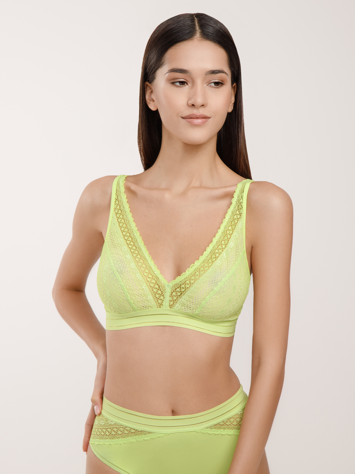 Бюстгальтер мягкий треугольник Лаймовый 2872F1419 | фото 3